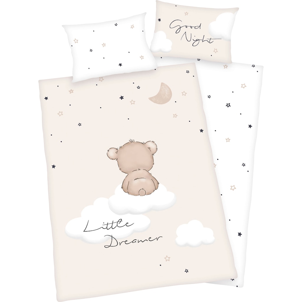 Baby Best Babybettwäsche »Little Dreamer«, mit niedlichem Motiv und liebevollem Schriftzug