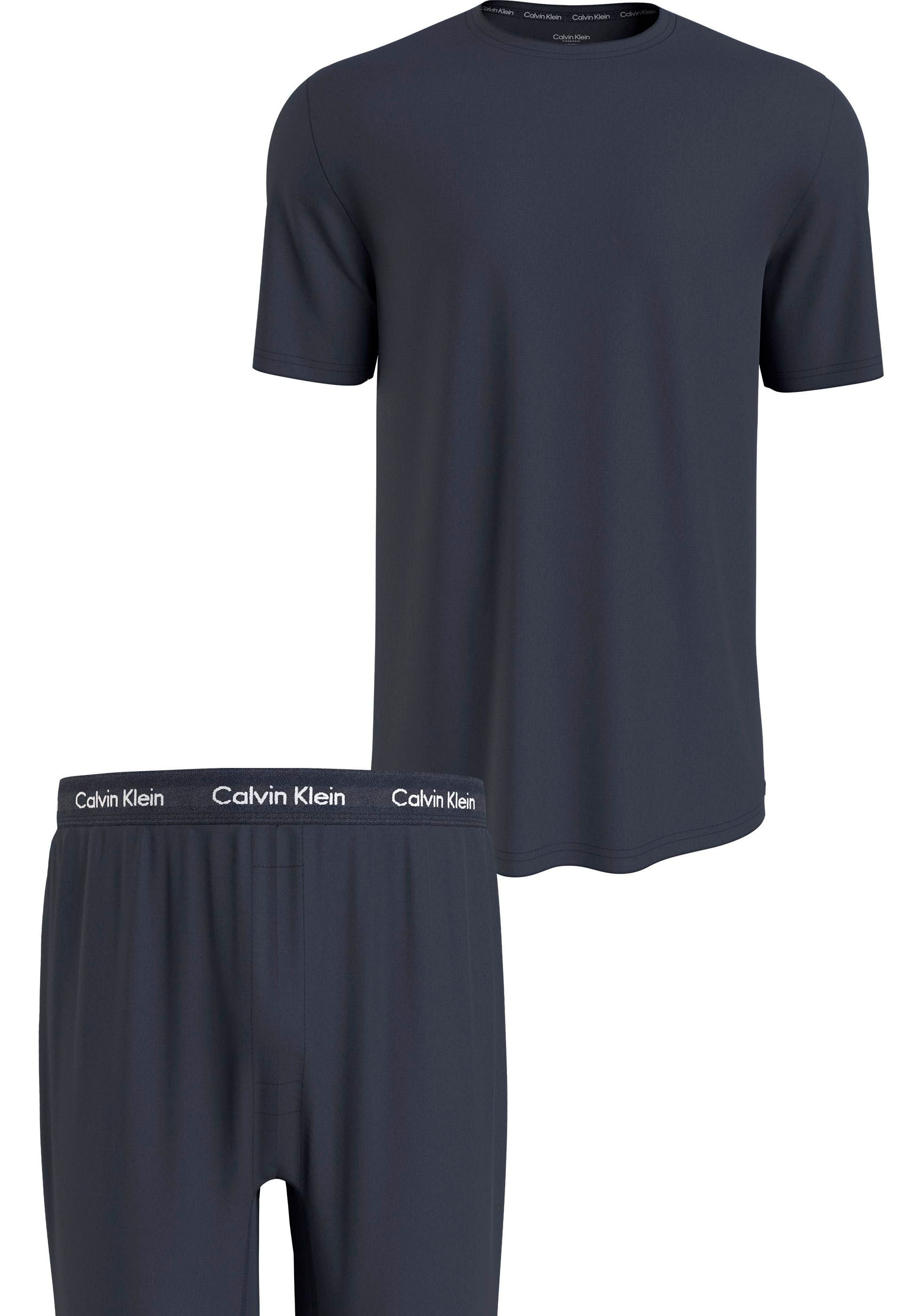 Calvin Klein Schlafanzug »S/S SHORT SET«, (2 tlg.), mit geradem Bein online  kaufen