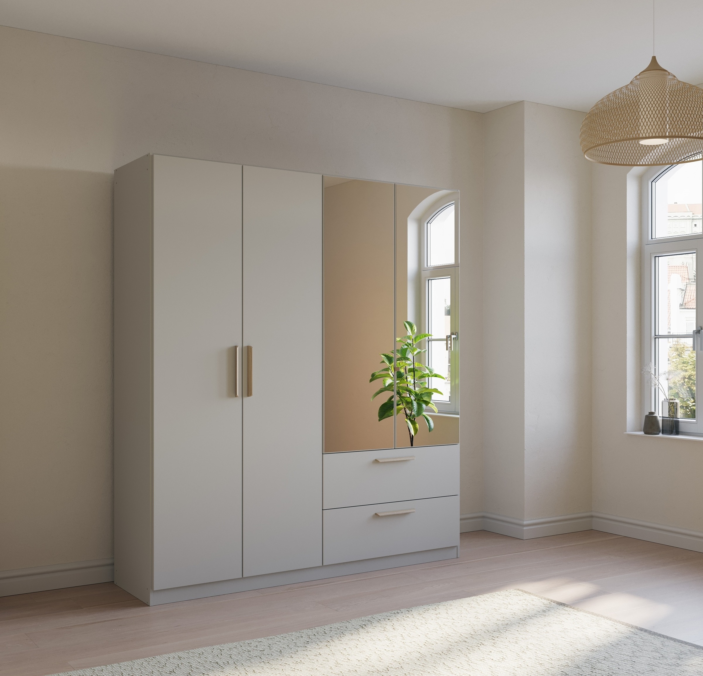 rauch Kleiderschrank »Skandi by Quadra Spin Schlafzimmerschrank«, im Landha günstig online kaufen
