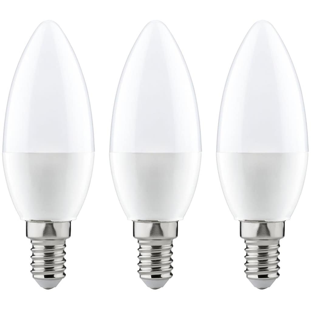 Paulmann LED-Leuchtmittel »Kerze 4W E14 230V Warmweiß 3er-Pack«, E14, 3 St., Warmweiß