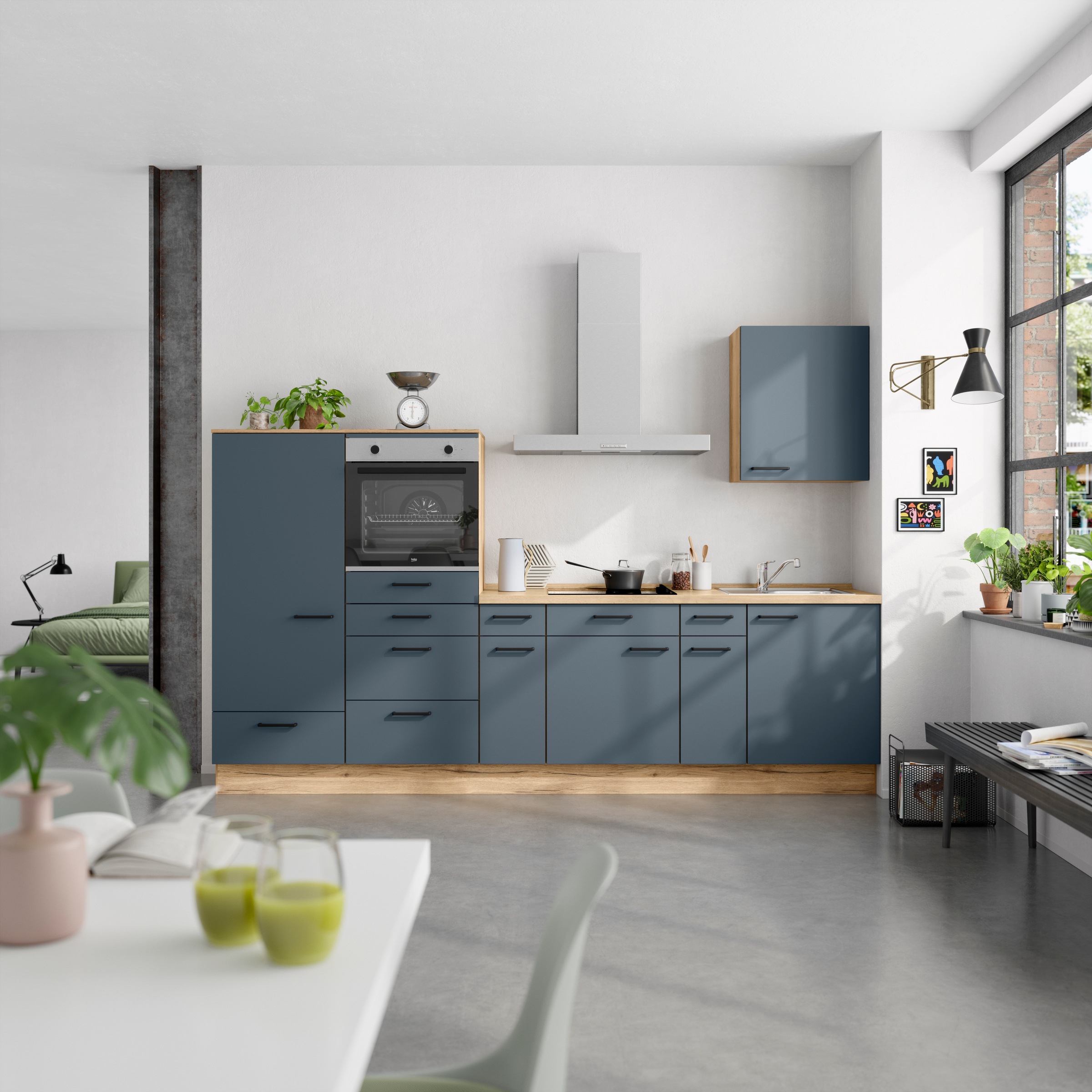 nobilia® Küchenzeile »"Easytouch I"«, vormontiert, Ausrichtung wählbar, Bre günstig online kaufen