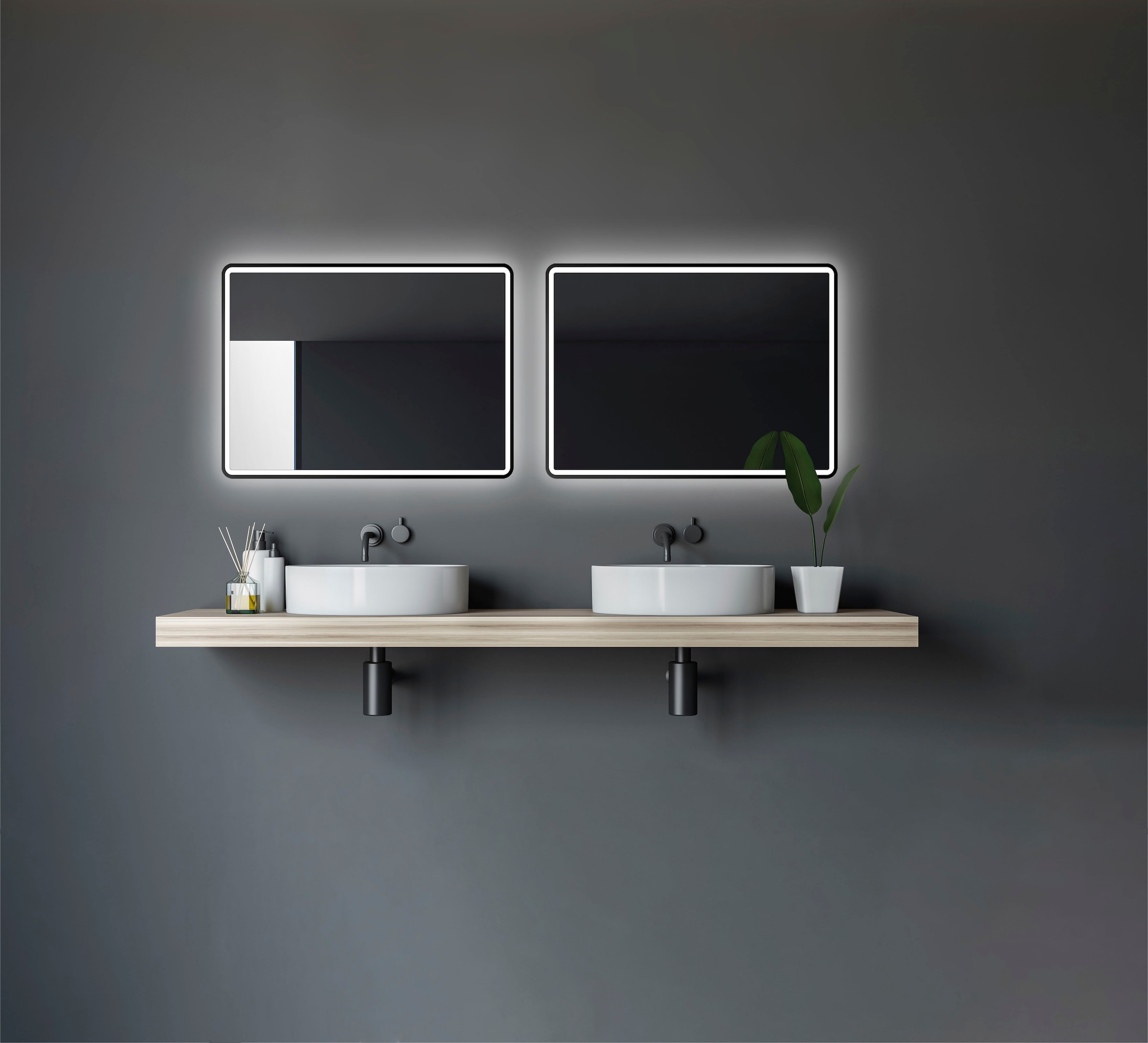 Talos Badspiegel »Moon«, LED Spiegel, Design Lichtspiegel