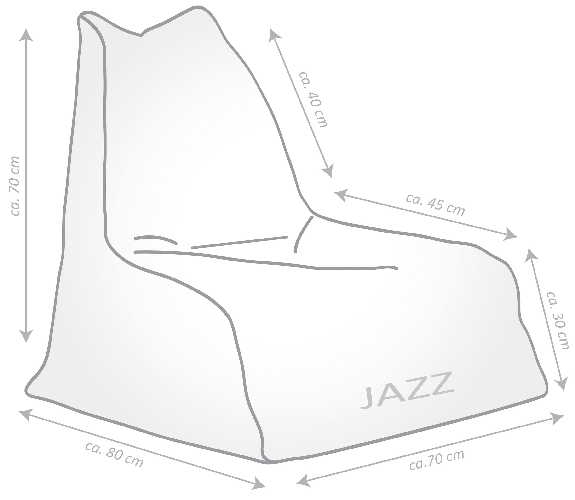 Magma Heimtex Sitzsack »Jazz WOOLLY«, (1 St.)