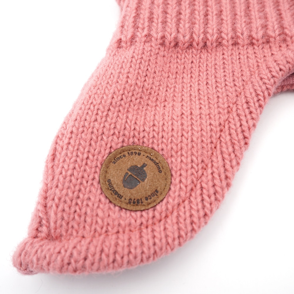 MAXIMO Schlupfmütze, Wollanteil, gestrickt, gefüttert, mit Öhrchen