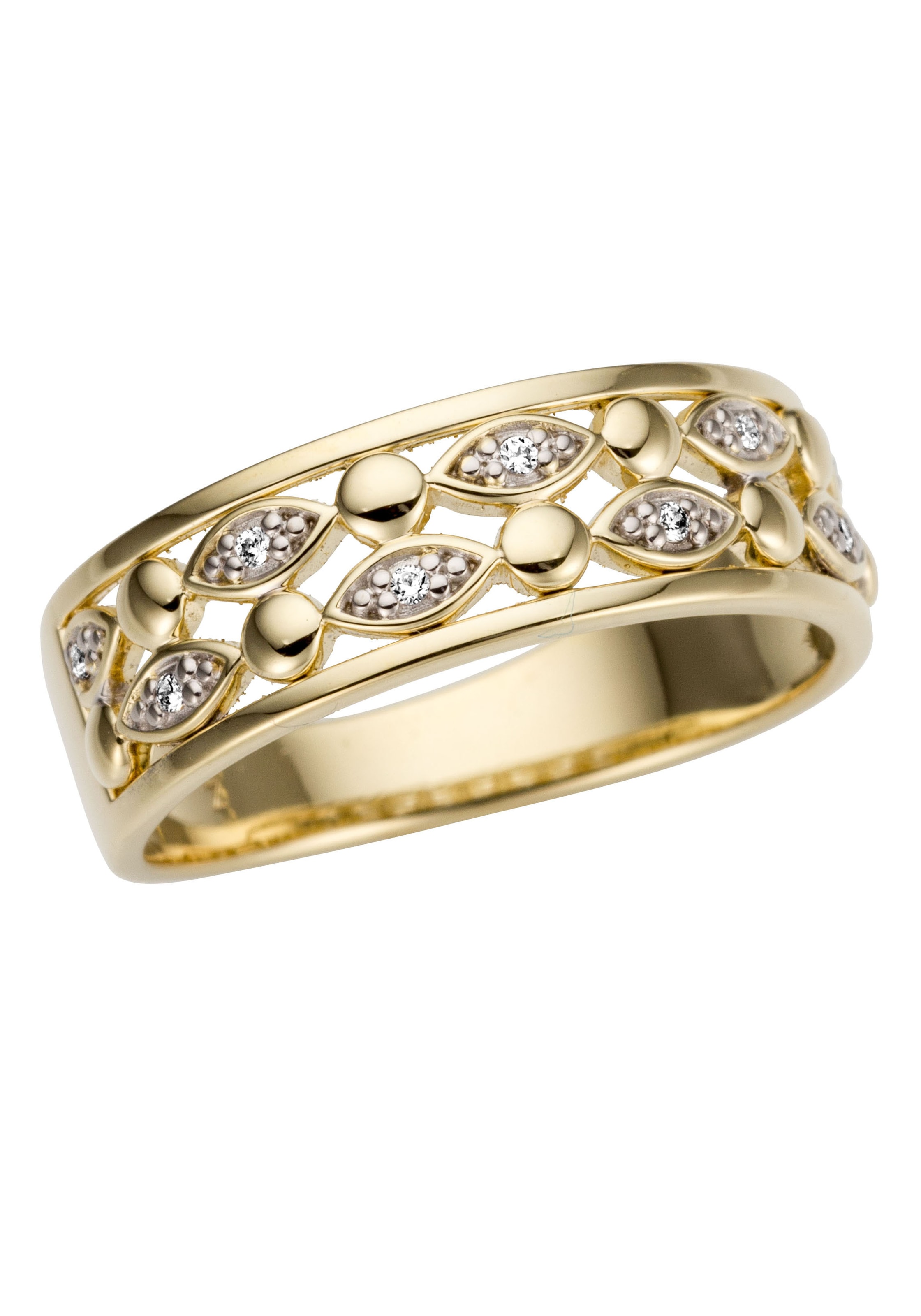 Firetti Goldring »Schmuck Geschenk, teilw. rhodiniert, massiv«, mit  Brillanten im Online-Shop bestellen