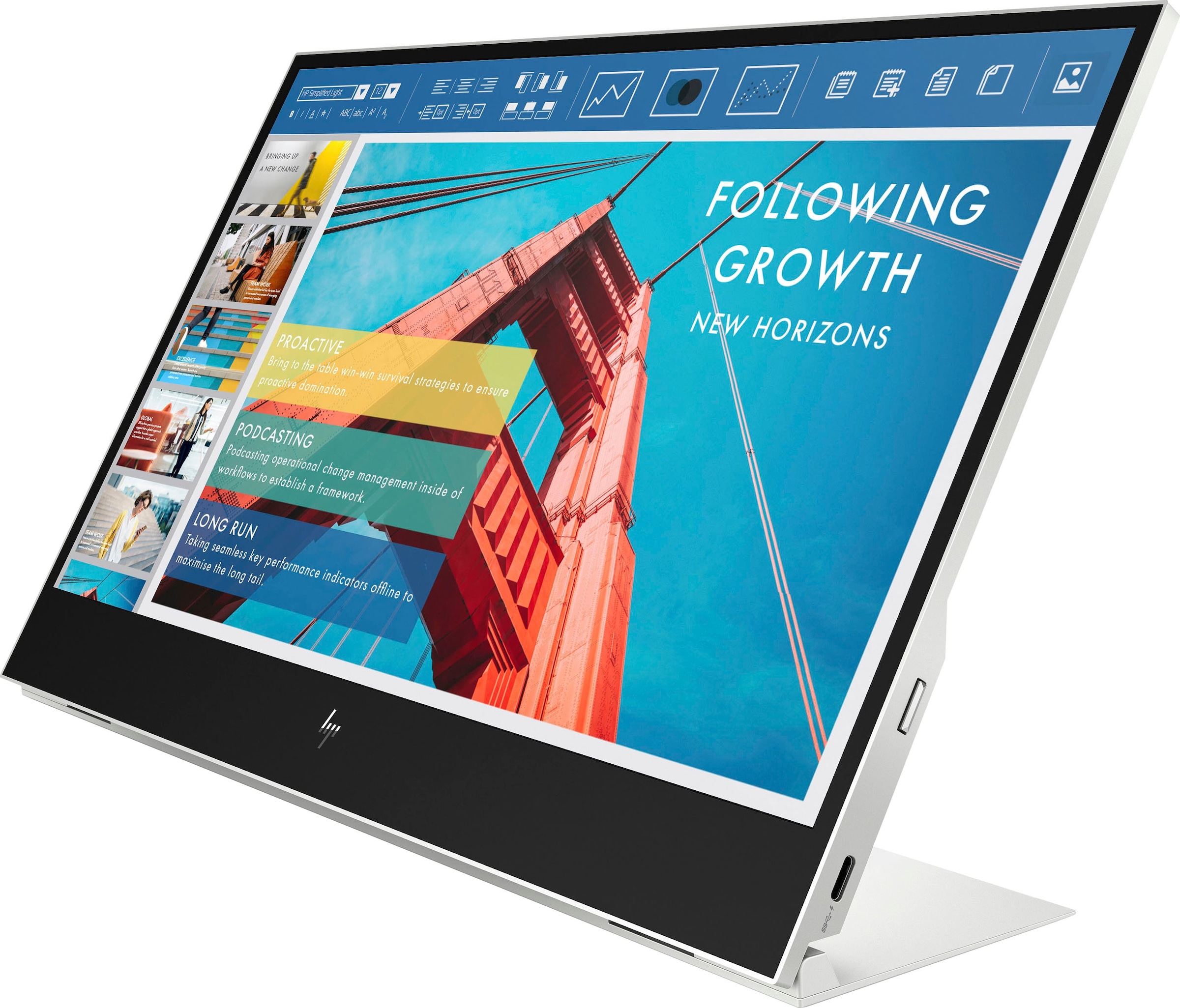 HP Portabler Monitor »E14 G4 HSD-0073-F«, 35,6 cm/14 Zoll, 1920 x 1080 px, Full HD, 5 ms Reaktionszeit, 60 Hz