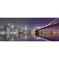 Home affaire Glasbild »Mike Liu: N. Y. Skyline und nächtliche Reflektion«, 125/50 cm