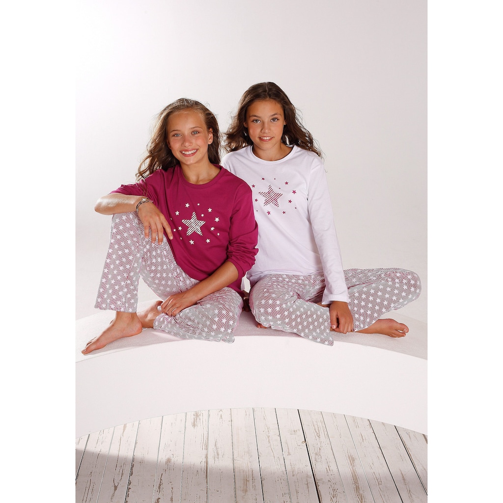 petite fleur Pyjama, (Set, 4 tlg., 2 Stück)