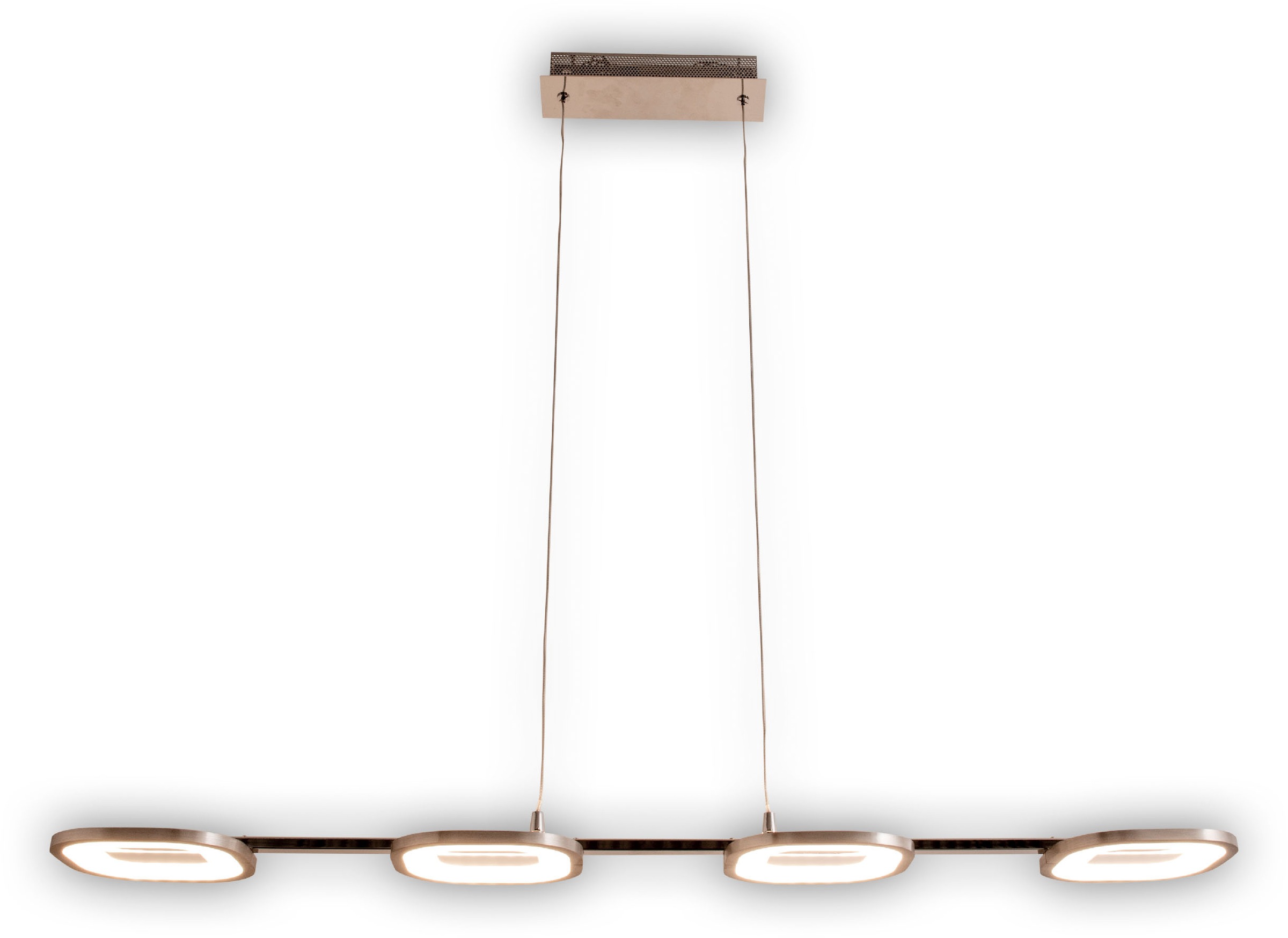 näve LED Pendelleuchte »Beam«, 4 flammig, Leuchtmittel LED-Modul | LED fest integriert, 4 Brennstellen, Höhe 150cm, Länge 100cm, warmweißes Licht