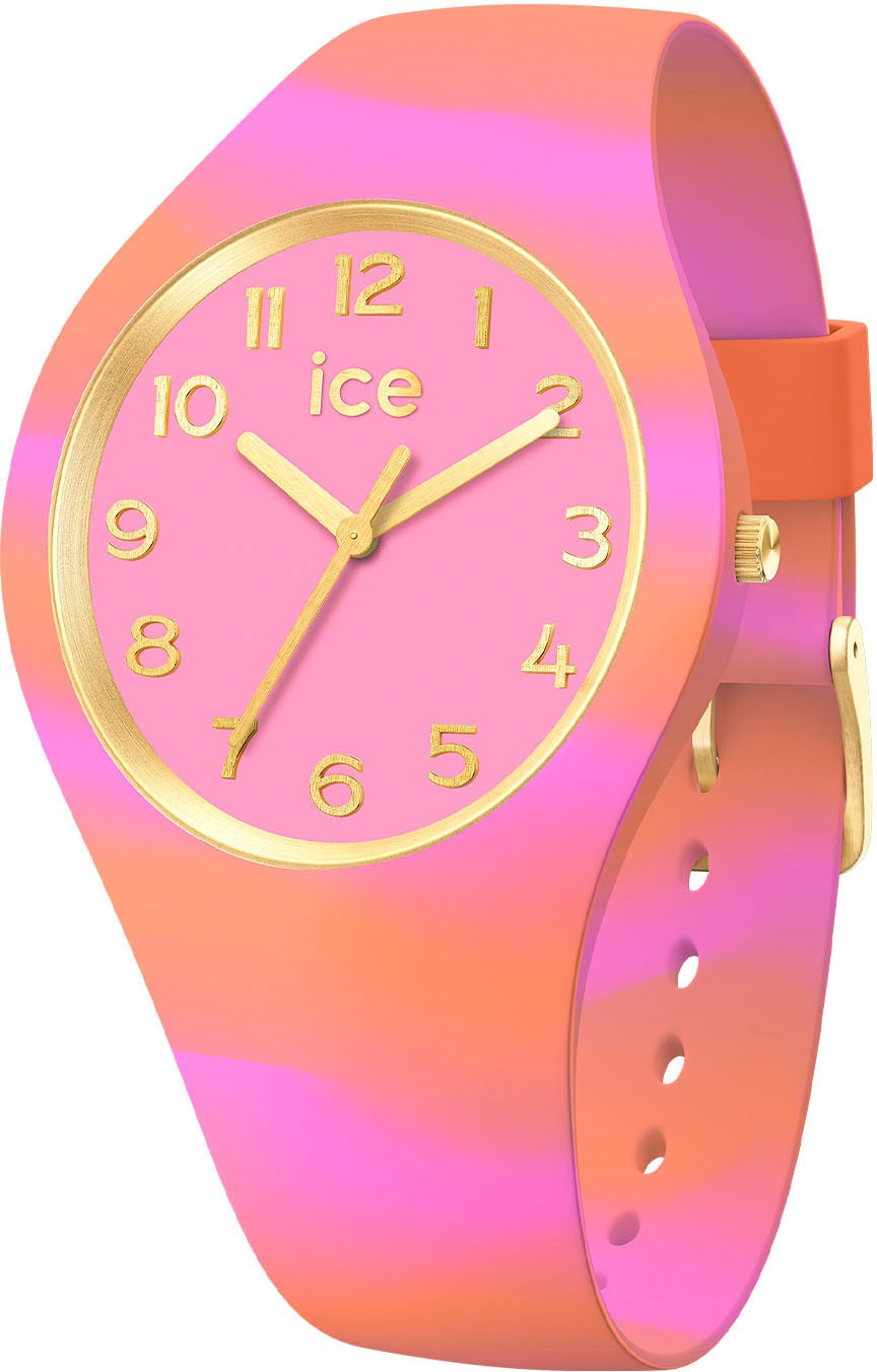 ice-watch Quarzuhr »ICE tie and dye - Small - 3H«, Armbanduhr, Damenuhr, Mineralglas, analog, Silikonarmband