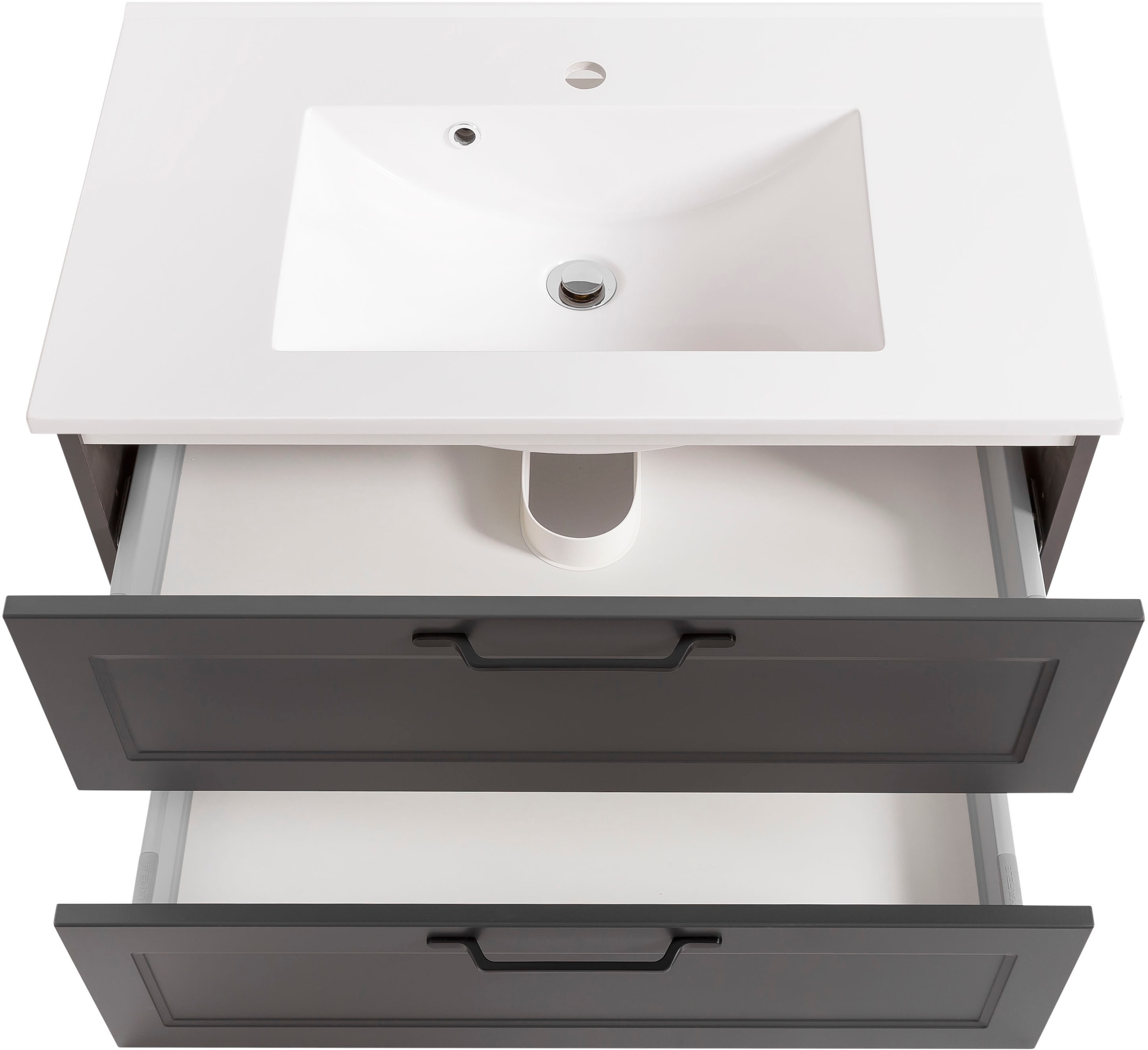 welltime Badmöbel-Set »Lana«, (Komplett-Set, 2 St.), Badezimmer-Set, 2-teilig, inkl. Waschbecken, 80 cm breit