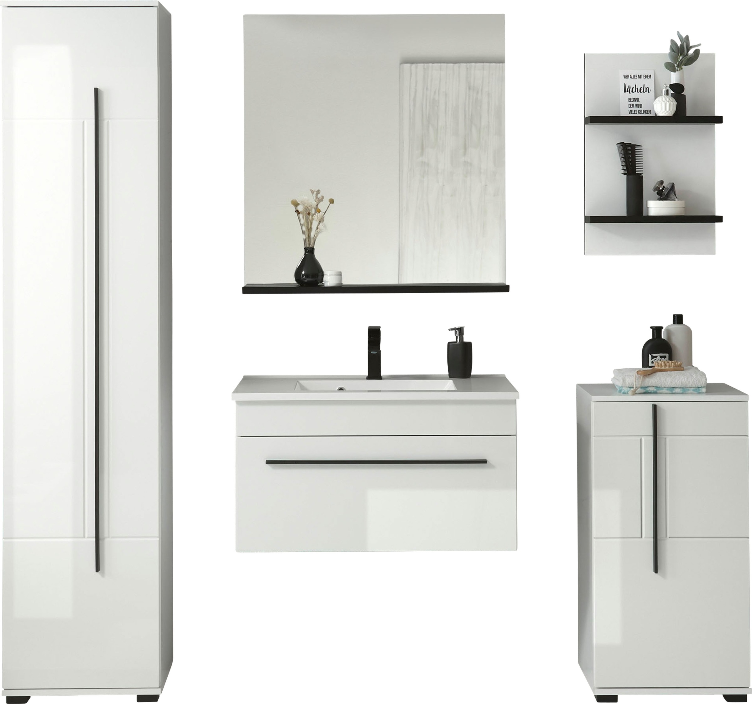 INOSIGN Badmöbel-Set »Cantara, Bad im modernen Design, 5-teiliges Badezimme günstig online kaufen