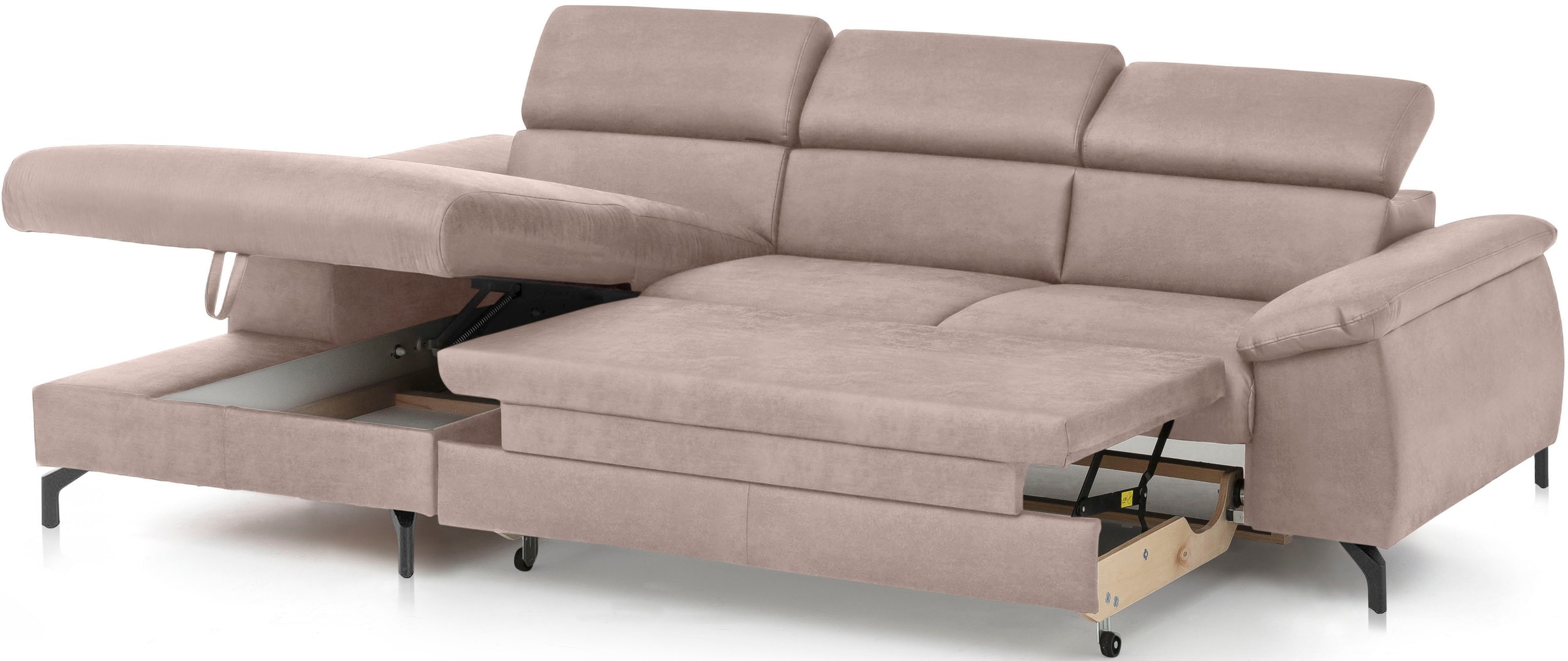 COTTA Ecksofa »Kitty L-Form«, mit Kopfteilverstellung, wahlweise mit Bettfunktion & Bettkasten