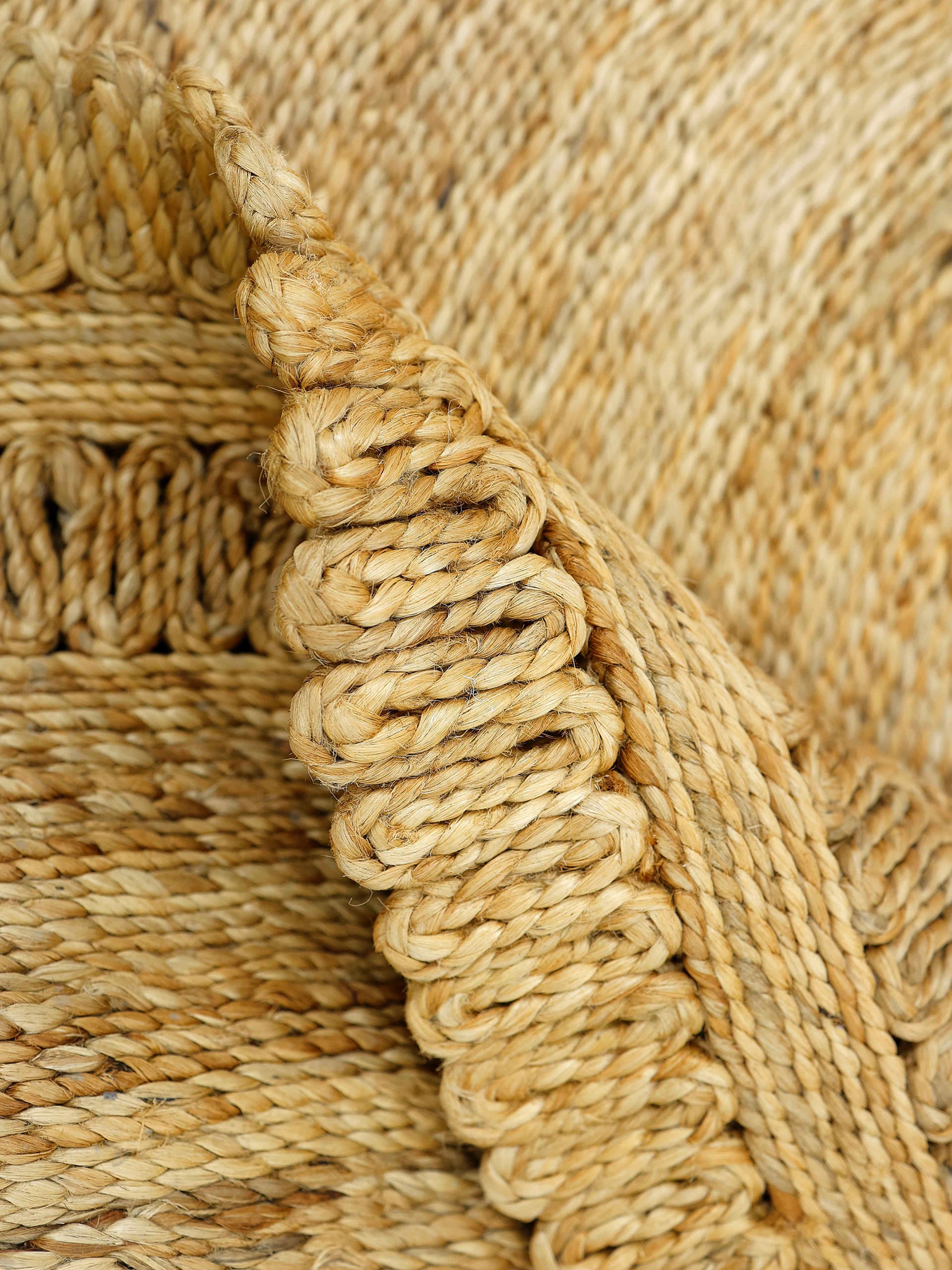 carpetfine Sisalteppich »Juteteppich Luca«, rund, 13 mm Höhe, natürliches Pflanzenmaterial von Hand gewebt, Boho Style