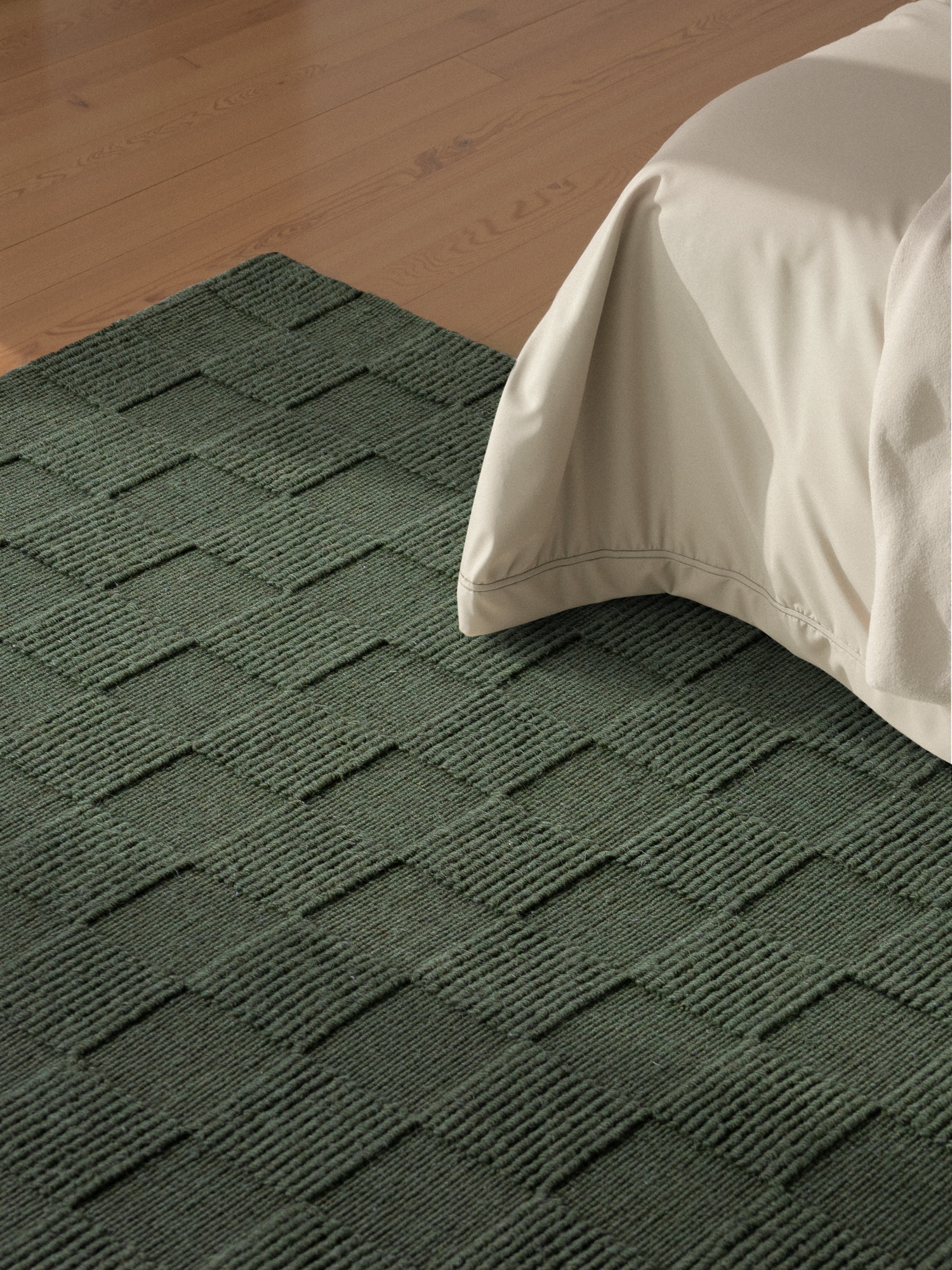 Villeroy & Boch Wollteppich »Scala« rechteckig 10 mm Höhe Handgewebt, Wolle, Kariert, Natur, 3D-Struktur, Karo, Wohnzimmer