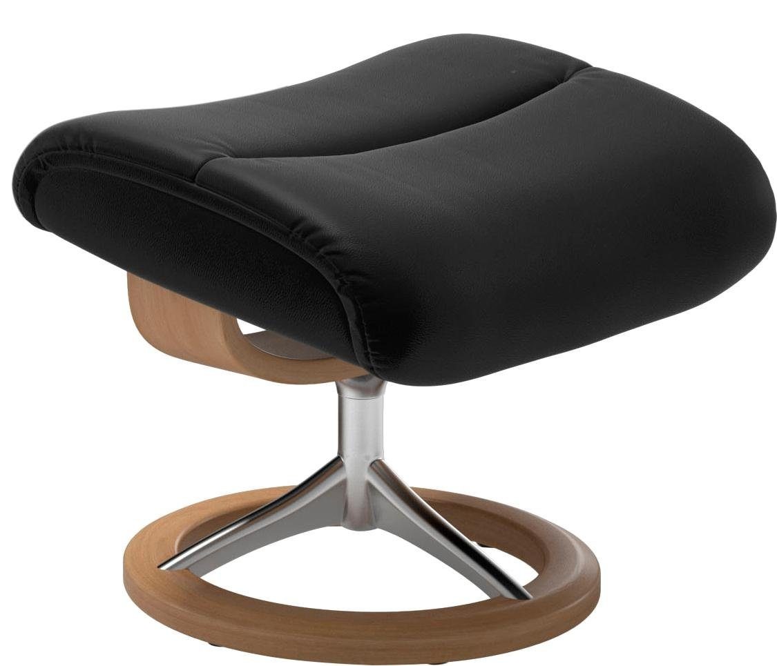 Stressless® Relaxsessel »View«, (Set, Relaxsessel mit Hocker), mit Signature Base, Größe M,Gestell Eiche