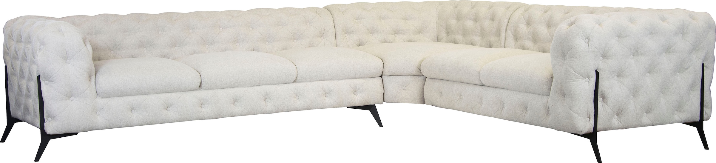 Home affaire Chesterfield-Sofa »Amaury L-Form« großes Ecksofa, Chesterfield günstig online kaufen