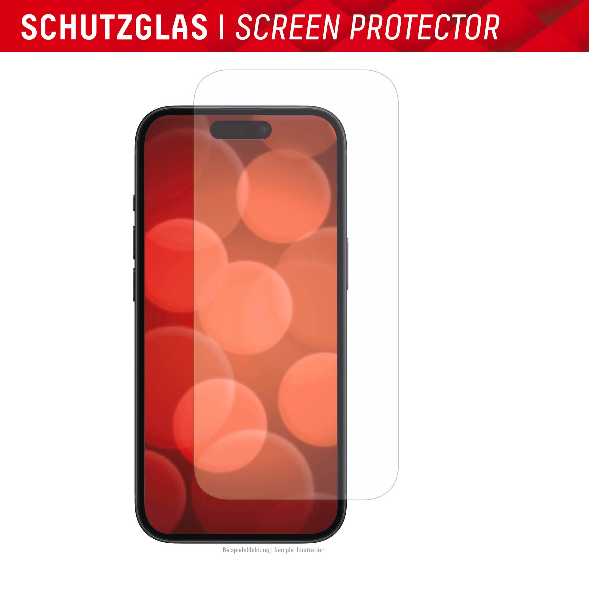 Displex Displayschutzglas »Real Glass + Case« für Apple iPhone 15 Pro Max Displayschutzfolie Displayschutz Rundumschutz 360 Grad splitterfest