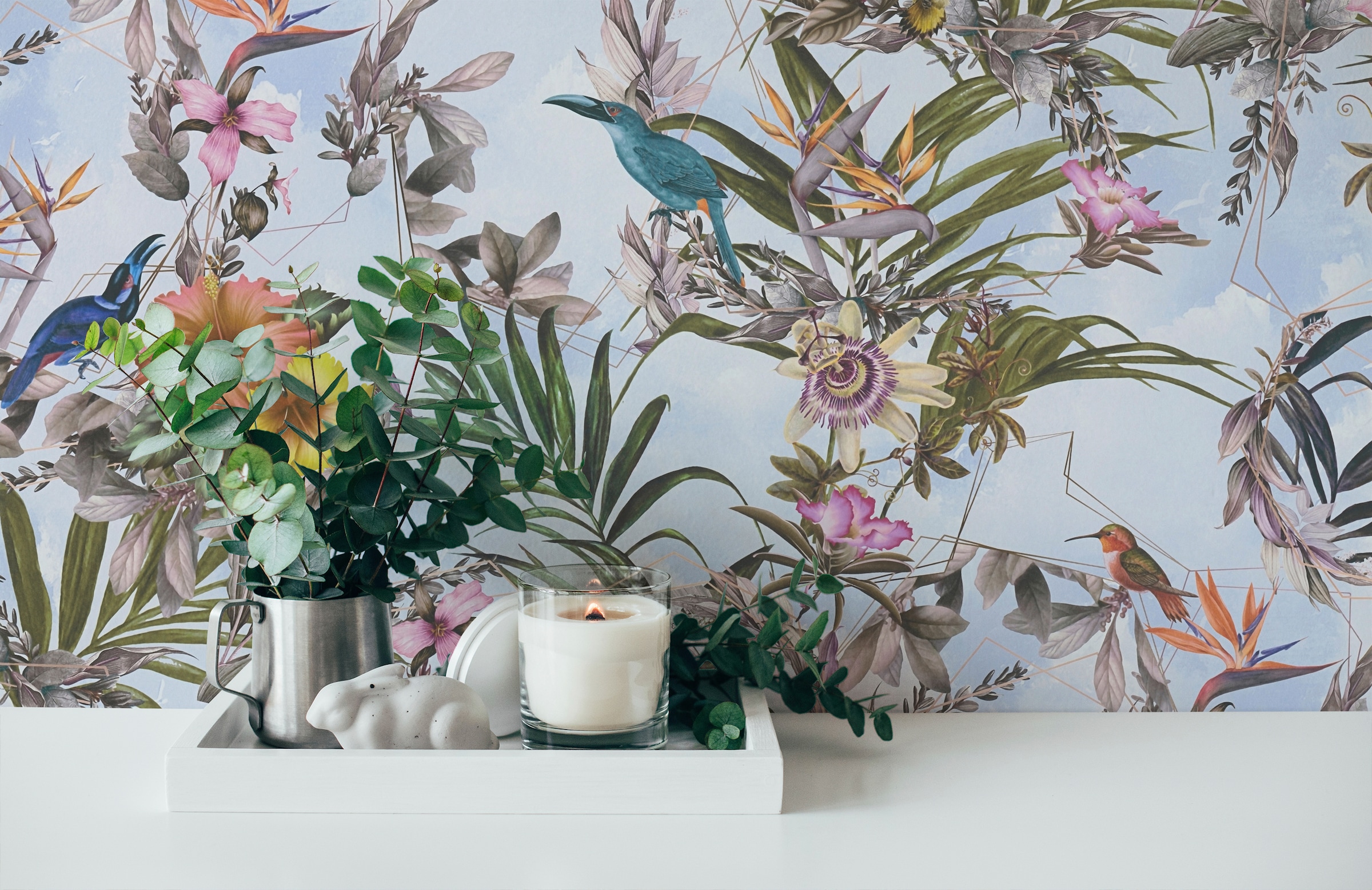 A.S. Création Vliestapete »Dream Flowery«, floral-botanisch-Wald, Vogeltapete Tapete Blumenoptik Tapeten Wohnzimmer Schlafzimmer Küche