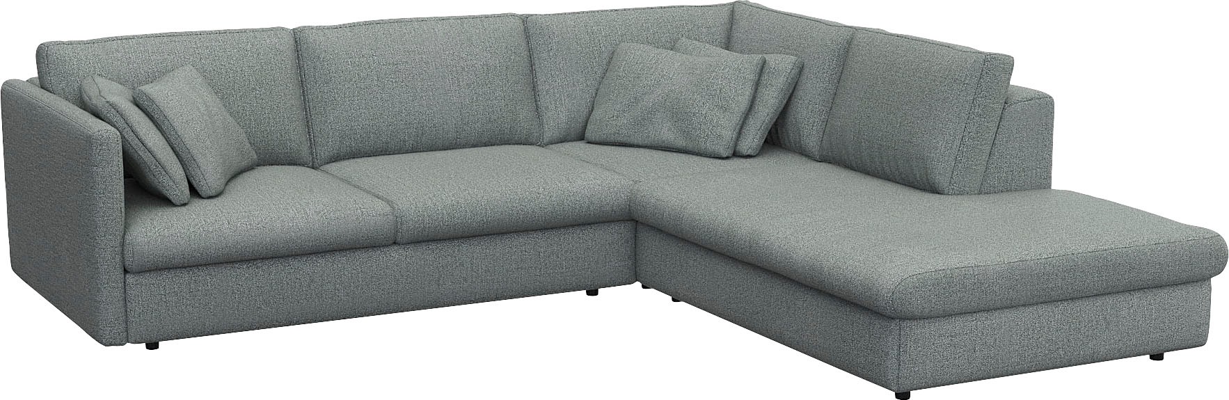 FLEXLUX Ecksofa »Lovane, elegant und zeitlos, bequem, L-Form«, Weich & anschmiegsam, große Sitztiefe auf Kaltschaum, Dekokissen inkl.