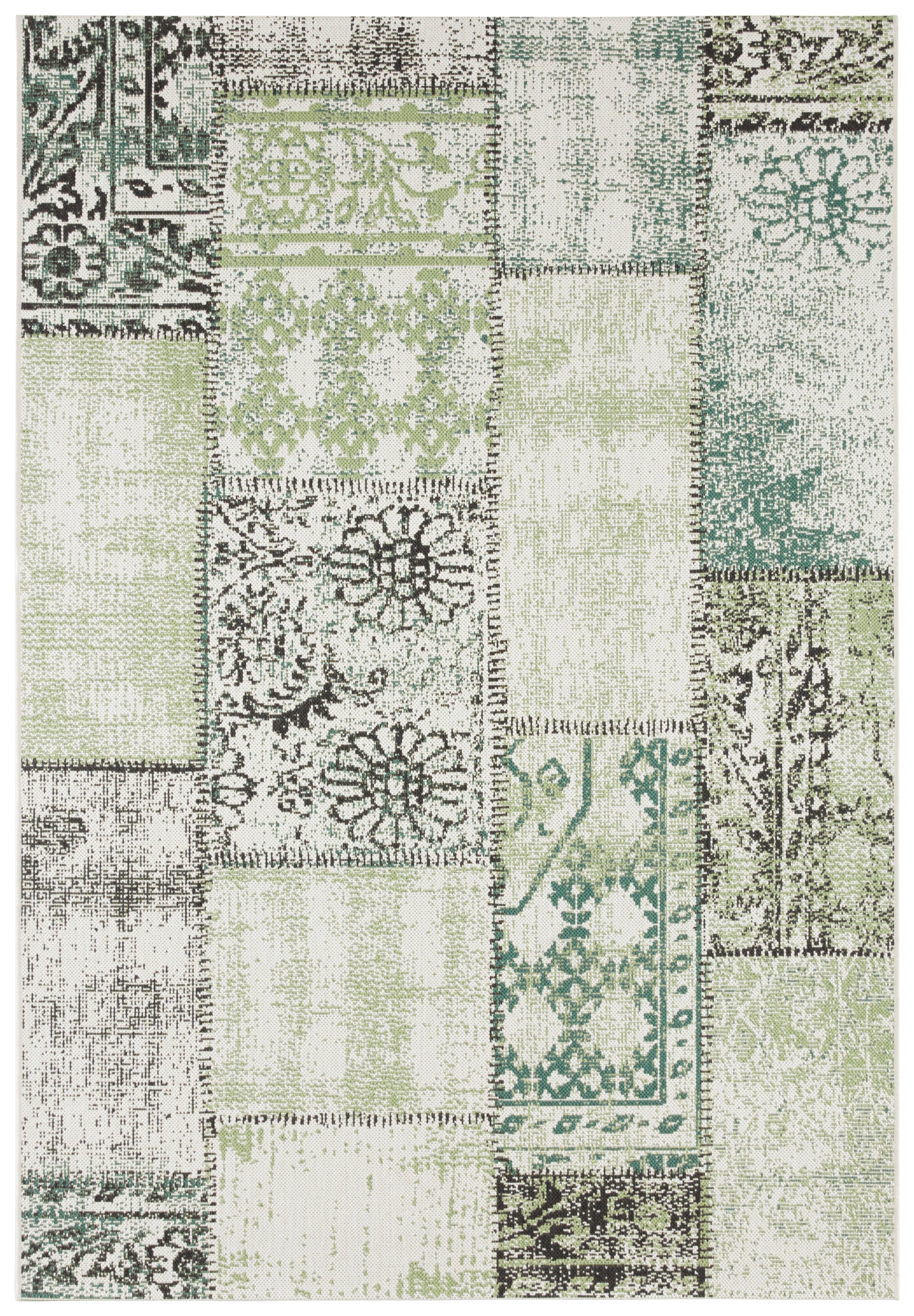 NORTHRUGS Teppich »Symi«, rechteckig, 8 mm Höhe, In- & Outdoor, Kurzflor, Läufer, Vintage, Wohnzimmer, Außenbereich