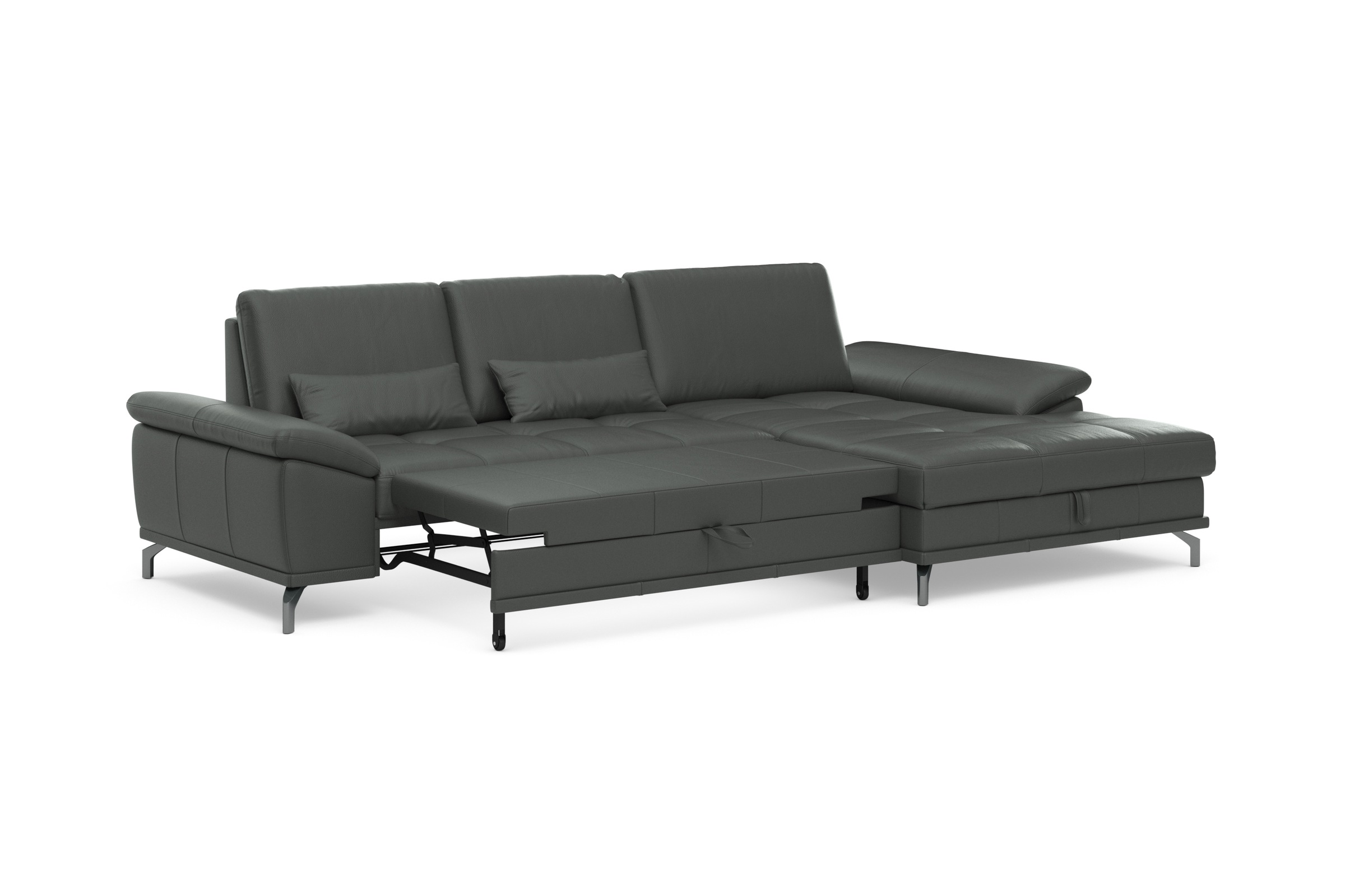 Places of Style Ecksofa Costello, mit Sitztiefenverstellung und Armlehnfunktion, incl. 3 Nierenkissen
