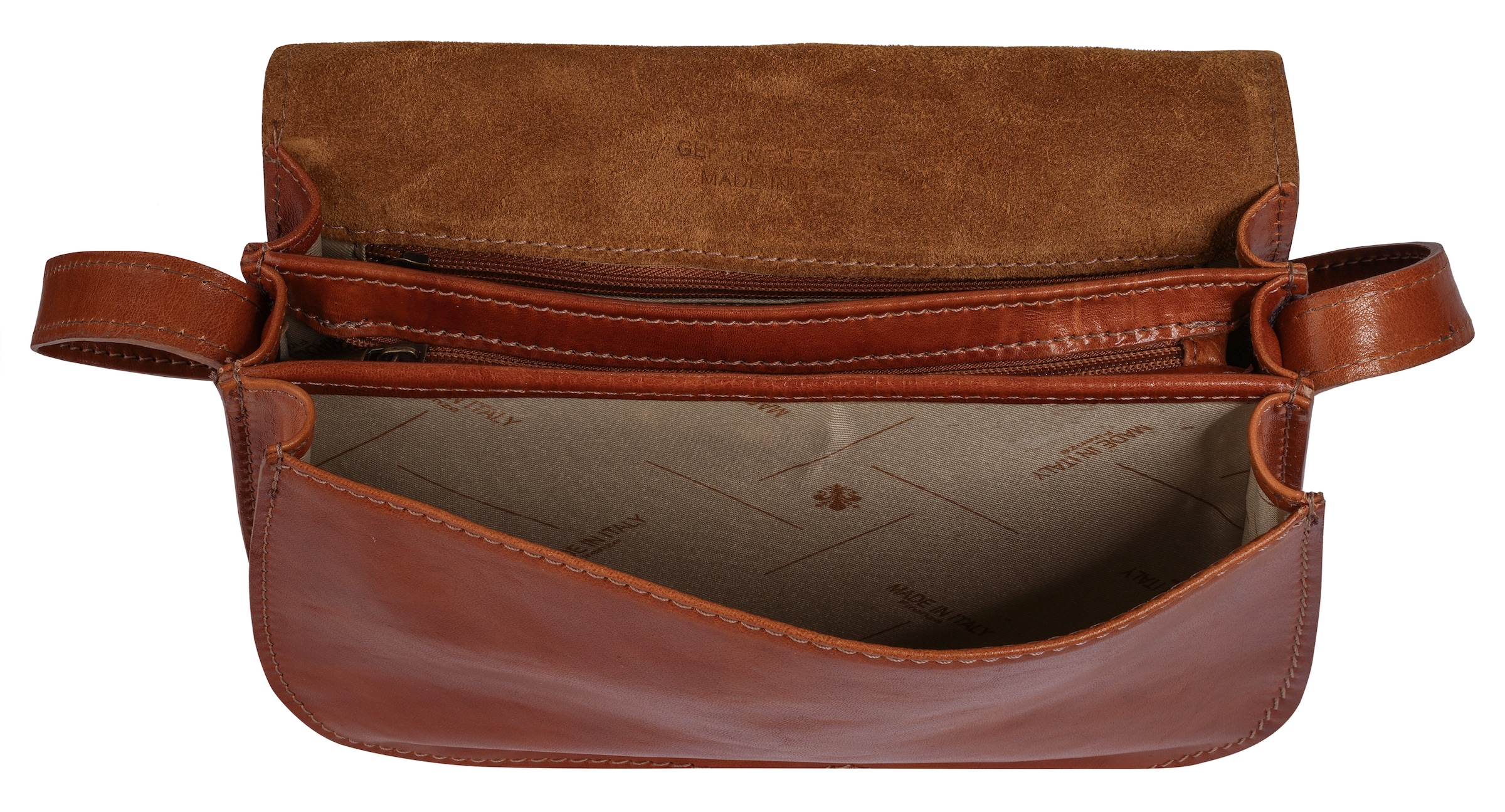 Piké Umhängetasche, echt Leder, Made in Italy