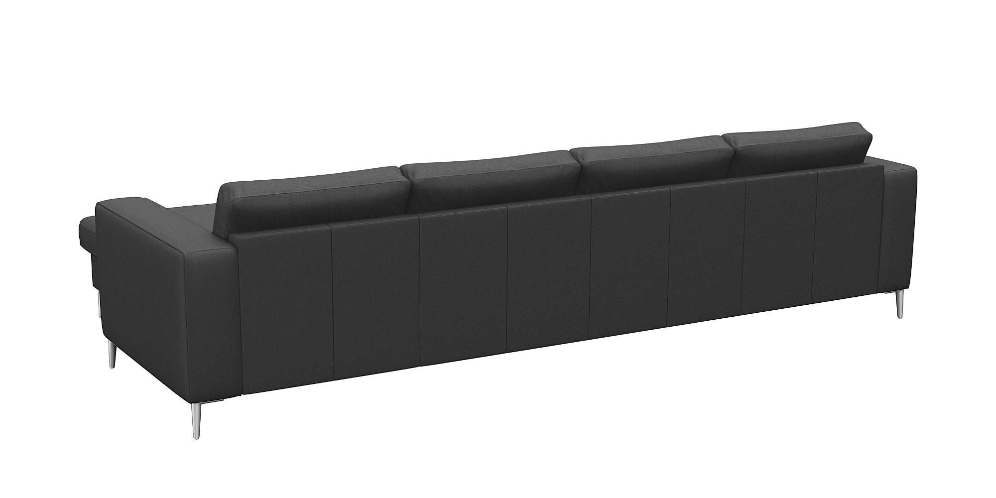 FLEXLUX Ecksofa »Fiore, super Sitzkomfort durch Kaltschaum im Sitz, L-Form«, breite Armlehnen, Füße Alu