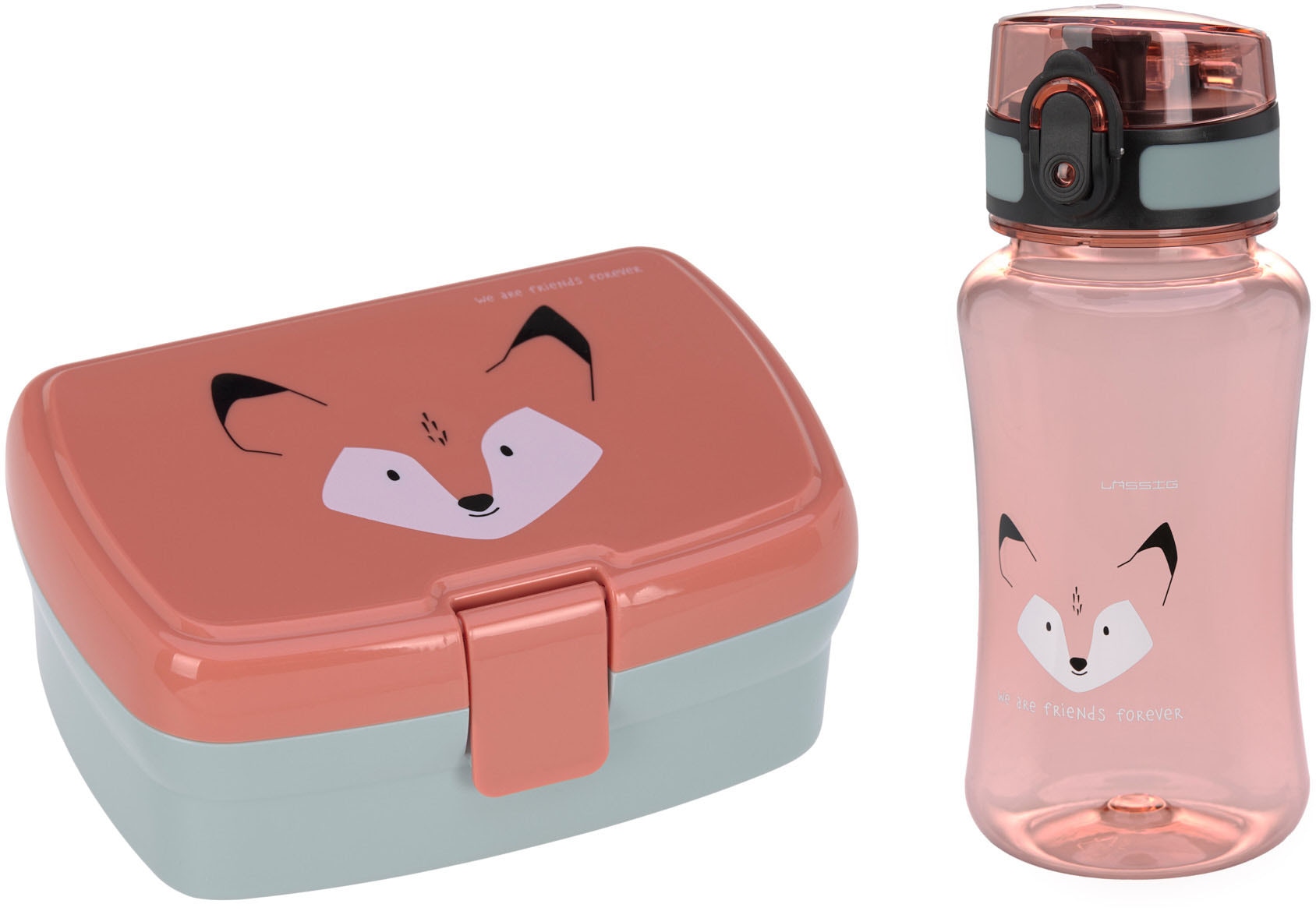 LÄSSIG Lunchbox »About Friends, Fuchs«, (Set, 2 tlg.), mit Trinkflasche günstig online kaufen