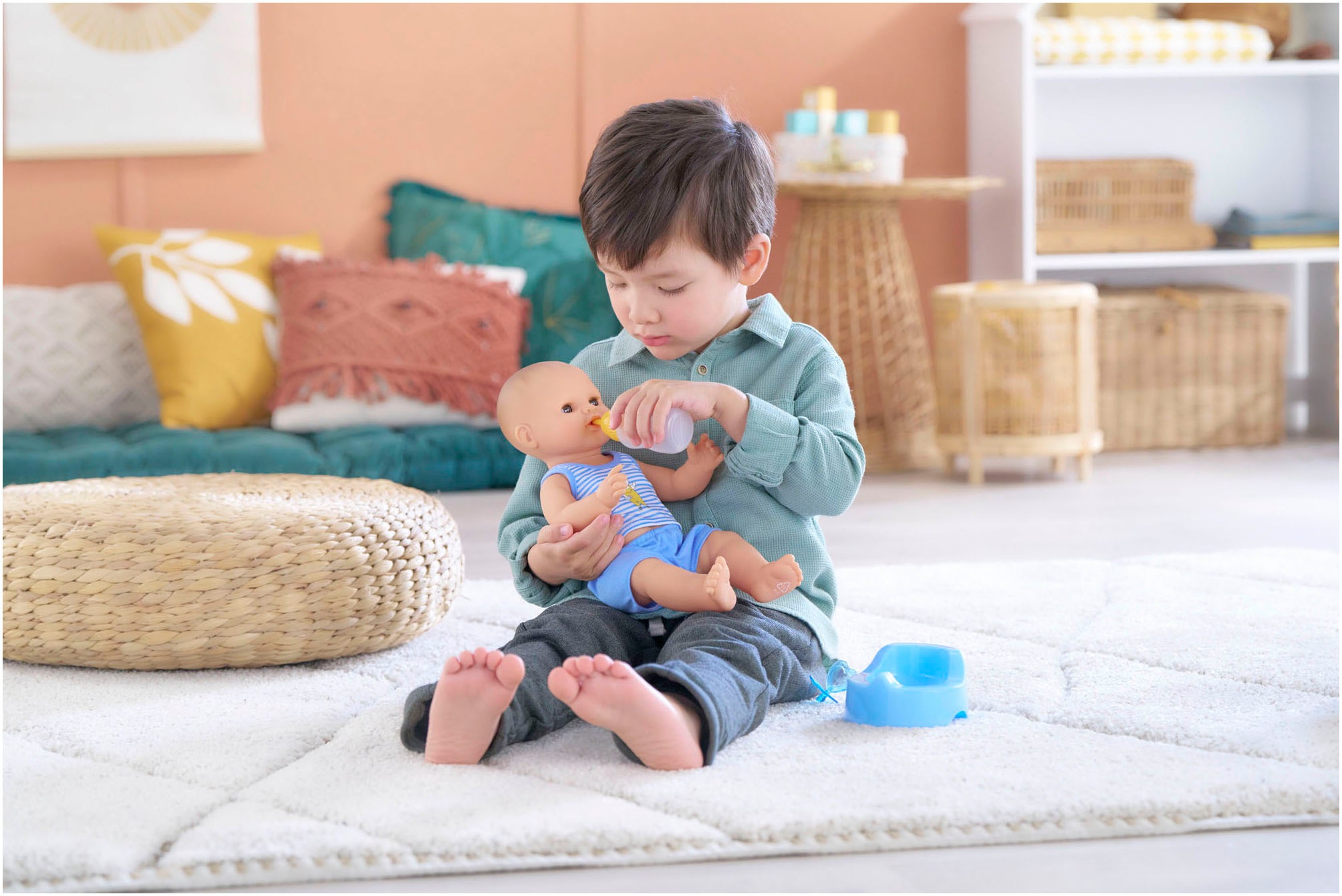 Corolle® Babypuppe »Mon Grand Poupon, Paul Trink+Näss Badebaby«, mit Vanilleduft