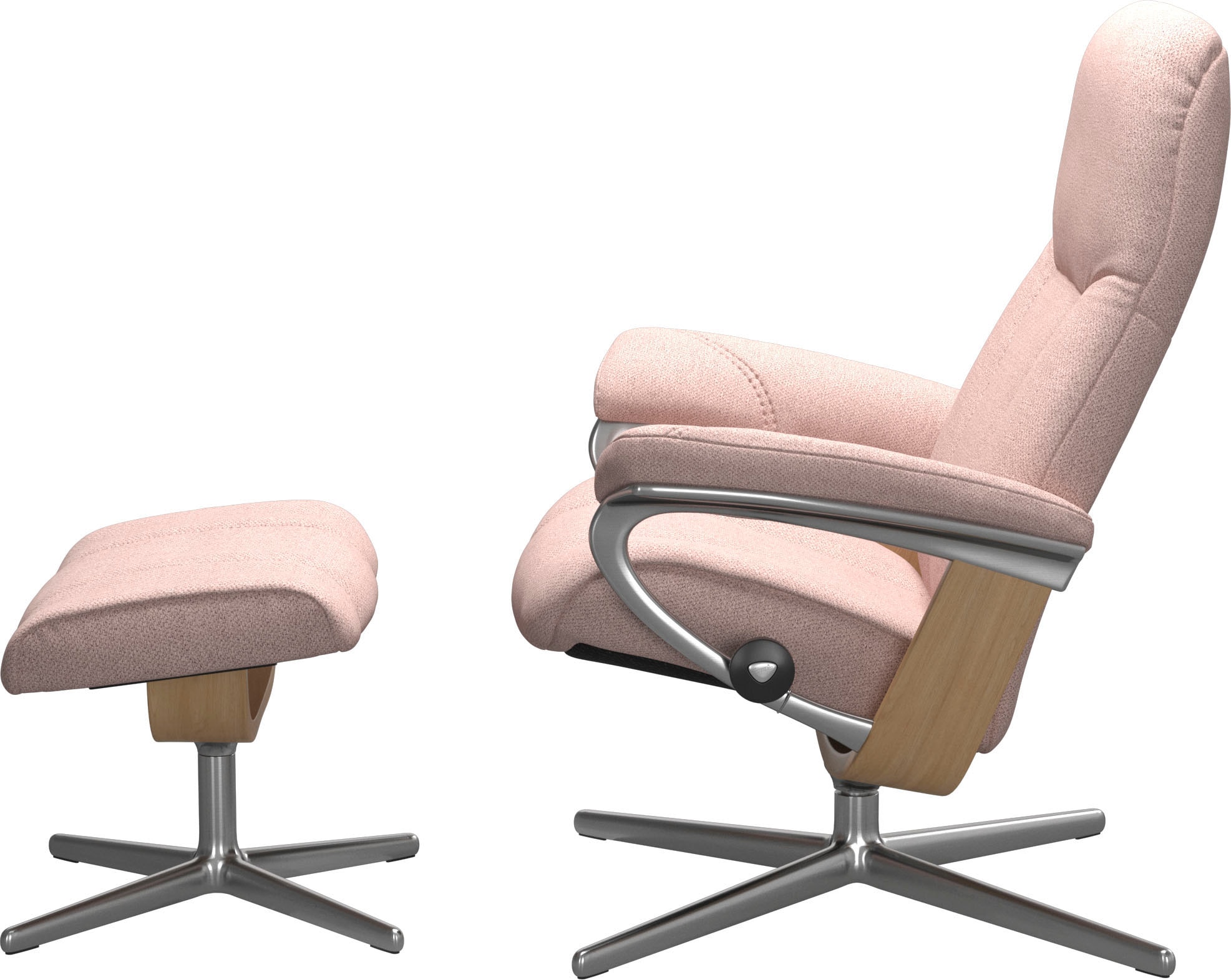 Stressless® Fußhocker »Consul«, mit Cross Base, Größe S, M & L, Holzakzent Eiche