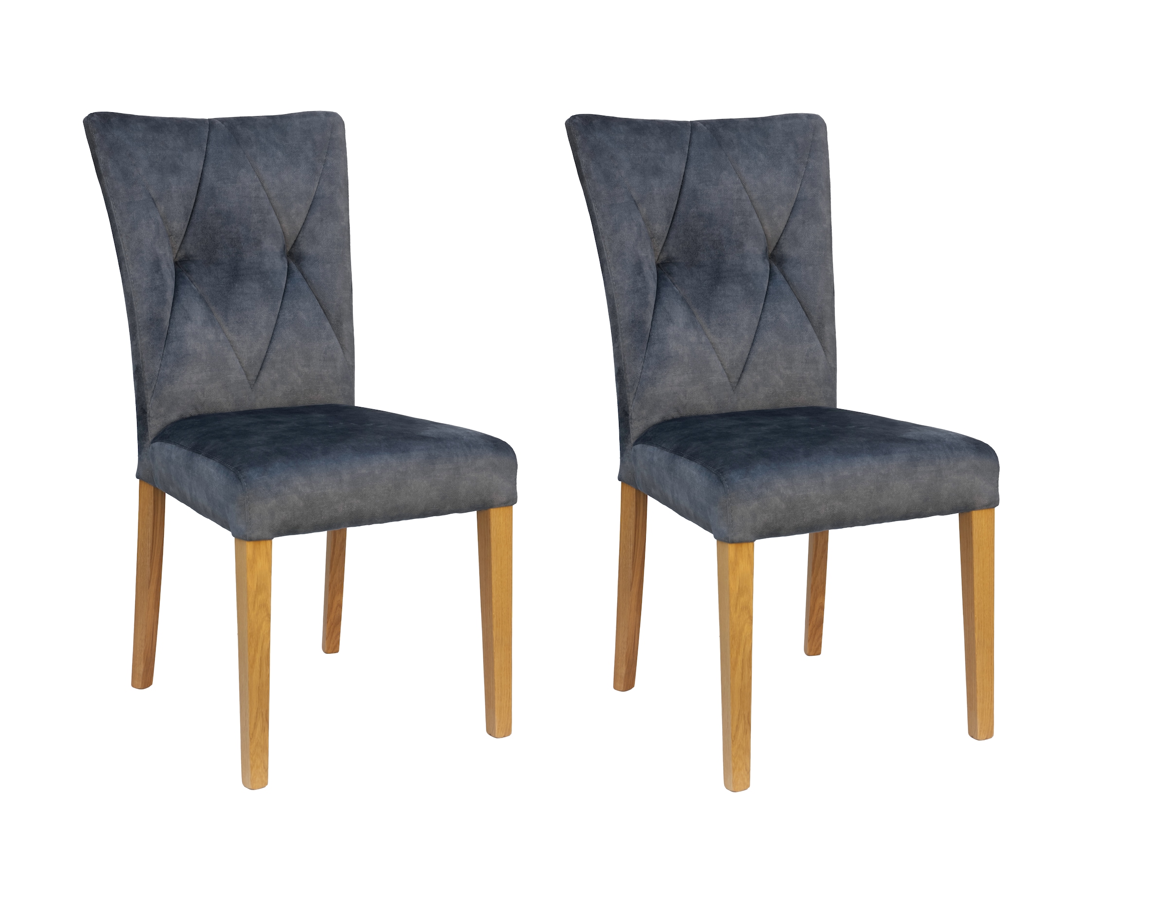 Home affaire 4-Fußstuhl »Diamond« (Set) 2 Stk. Samtvelours Sitz und Ruecken günstig online kaufen