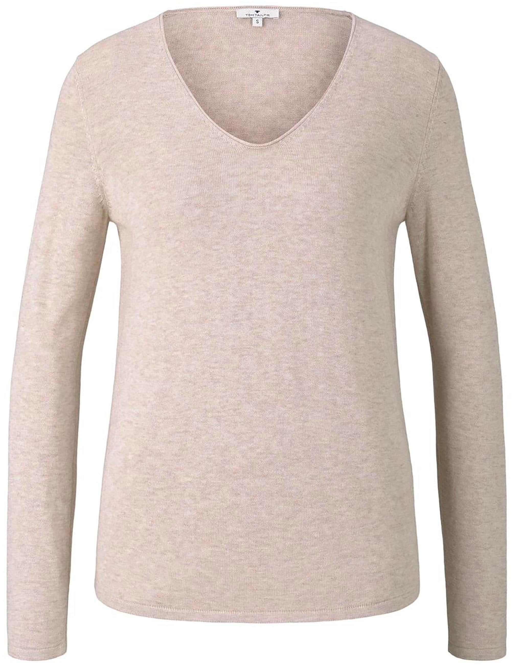 TOM TAILOR V-Ausschnitt-Pullover aus Feinstrick