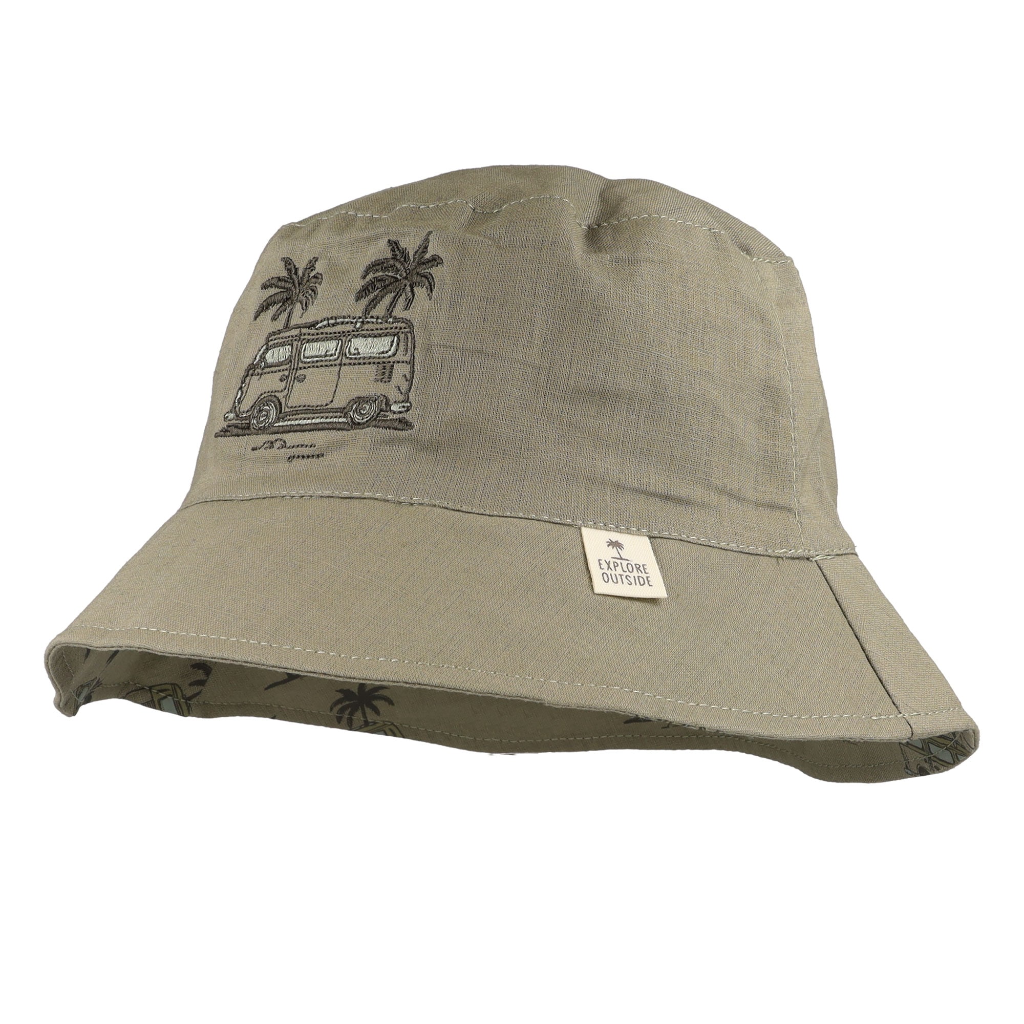 MAXIMO Fischerhut 1 Stk. Leinen-Mix, Camping-Motiv, Jungen, Kids