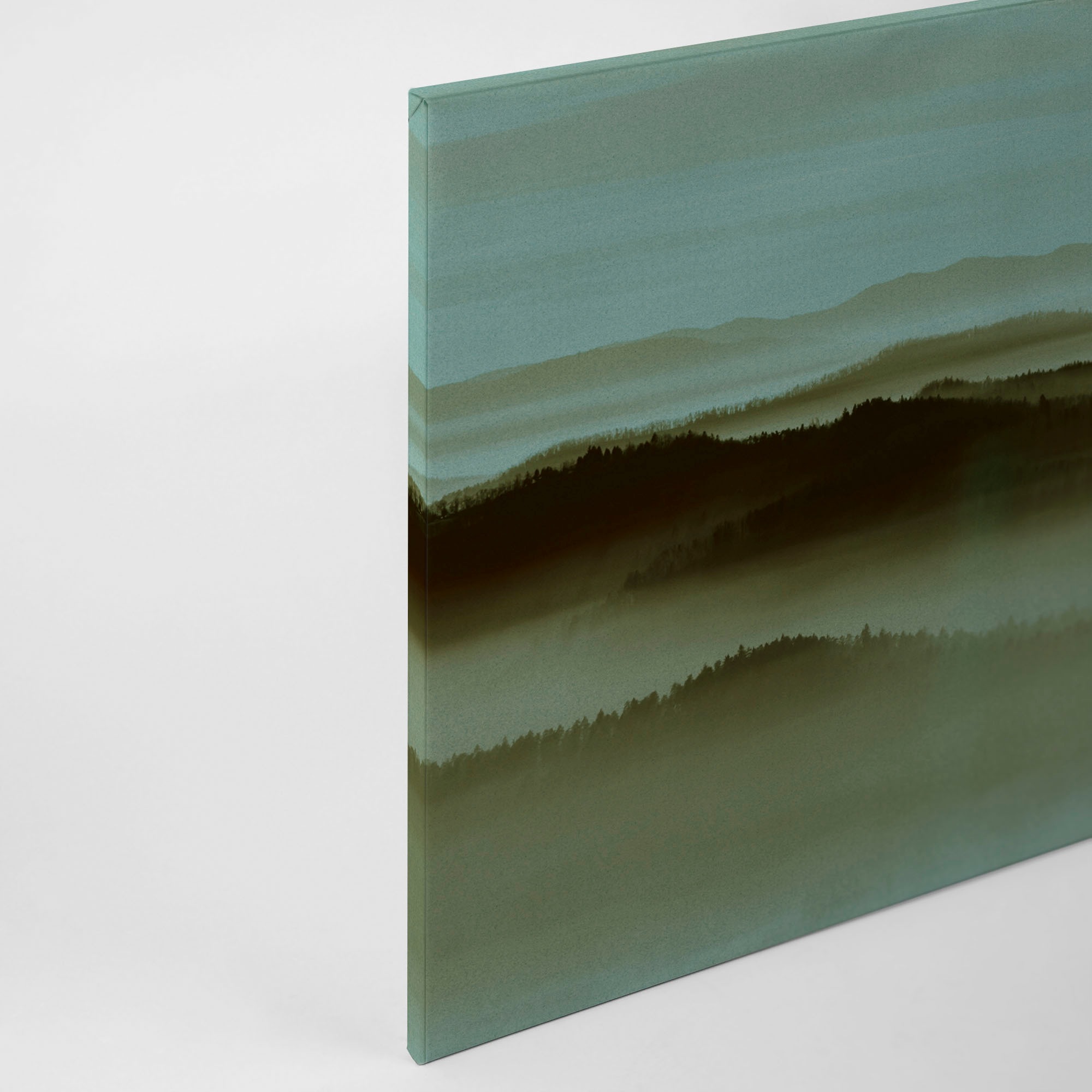 A.S. Création Leinwandbild »horizon«, Kunst-Landschaft-Kinder, (1 St.), Keilrahmen Landschaft Berge Gebirge Nebel Leinwand-Bild Wohnzimmer