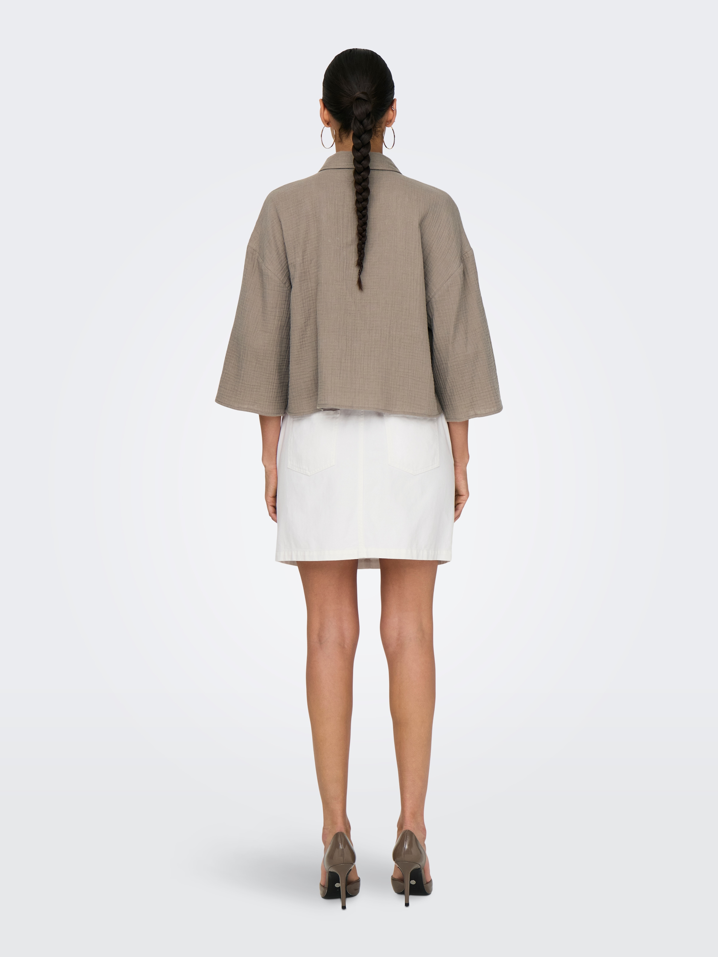 JDY Hemdbluse »JDYTHEIS LIFE 3/4 CROP SHIRT WVN NOOS« Baumwolle, regular fit