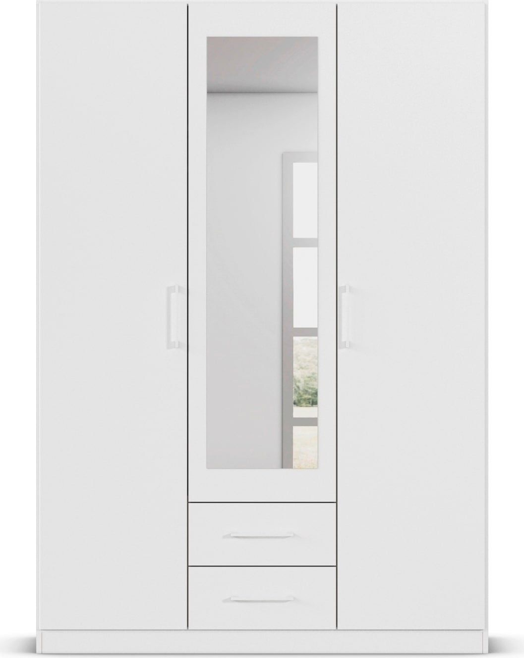 rauch Drehtürenschrank »Kleiderschrank Schrank Garderobe KREFELD optional mit Spiegel«, mit 3 Griff-Varianten, inkl. praktischen Schubladen MADE IN GERMANY