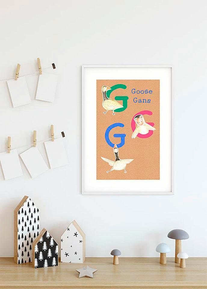 Komar Bild "ABC Animal G", Buchstaben, (1 St.), Wandbild zur Dekoration - o günstig online kaufen