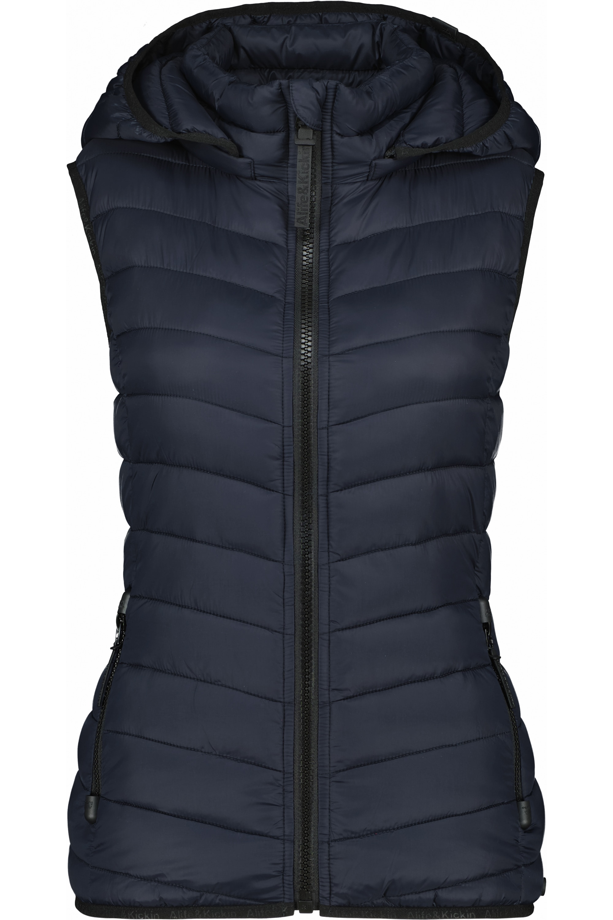 ALIFE & KICKIN Steppweste »Damen LenkaAK A« marine M M Leicht gefütterte Damenweste mit abnehmbarer Kapuze in figurnaher Schnittform