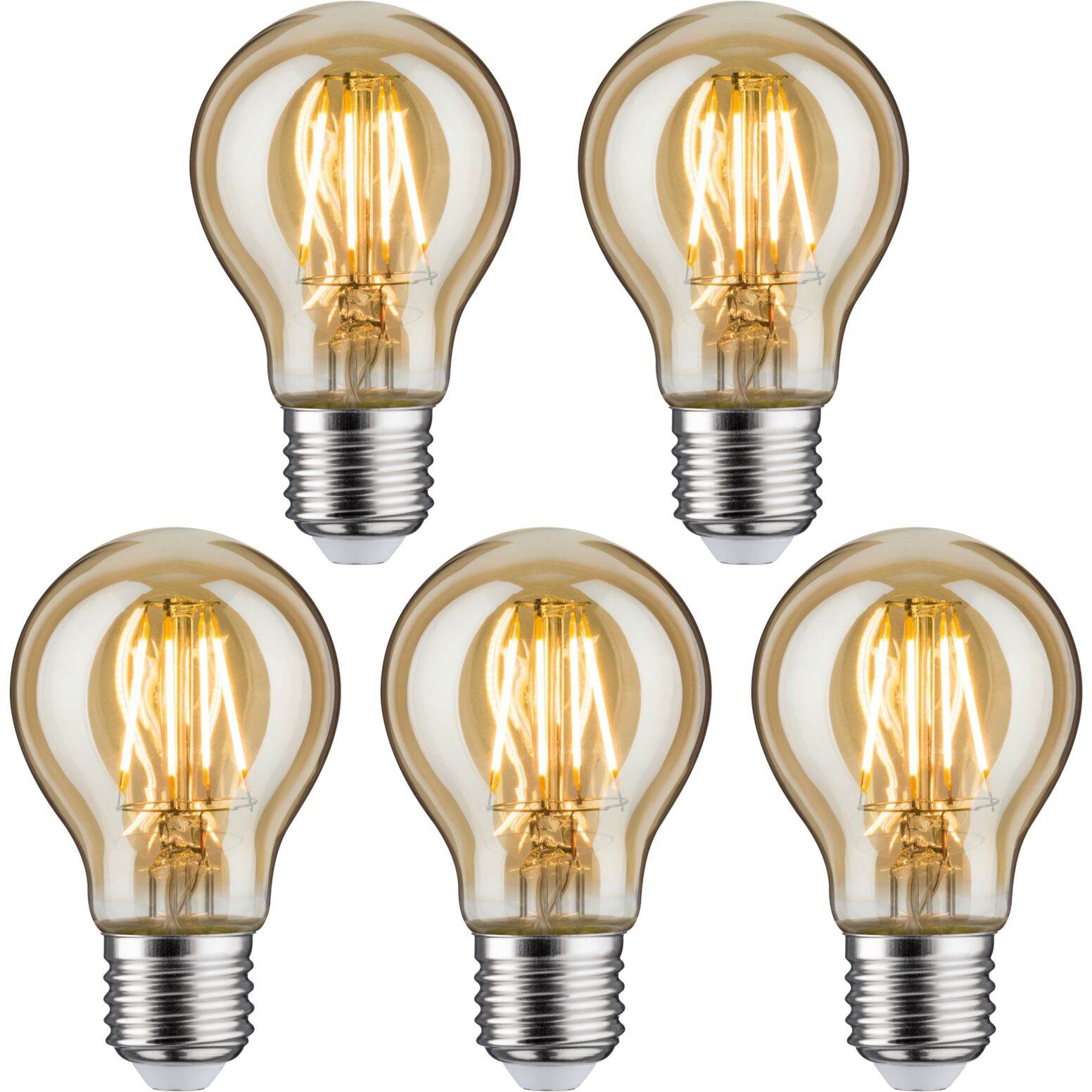 Paulmann LED-Leuchtmittel »LED Standardform 4,7W E27 2500K«, E27, 5 St., Ex günstig online kaufen