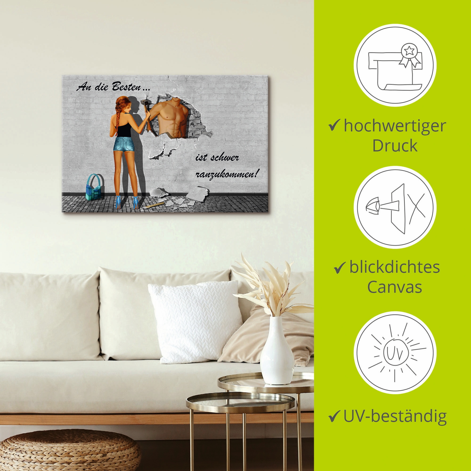Artland Leinwandbild »Die Besten«, Frau, (1 St.), auf Keilrahmen gespannt