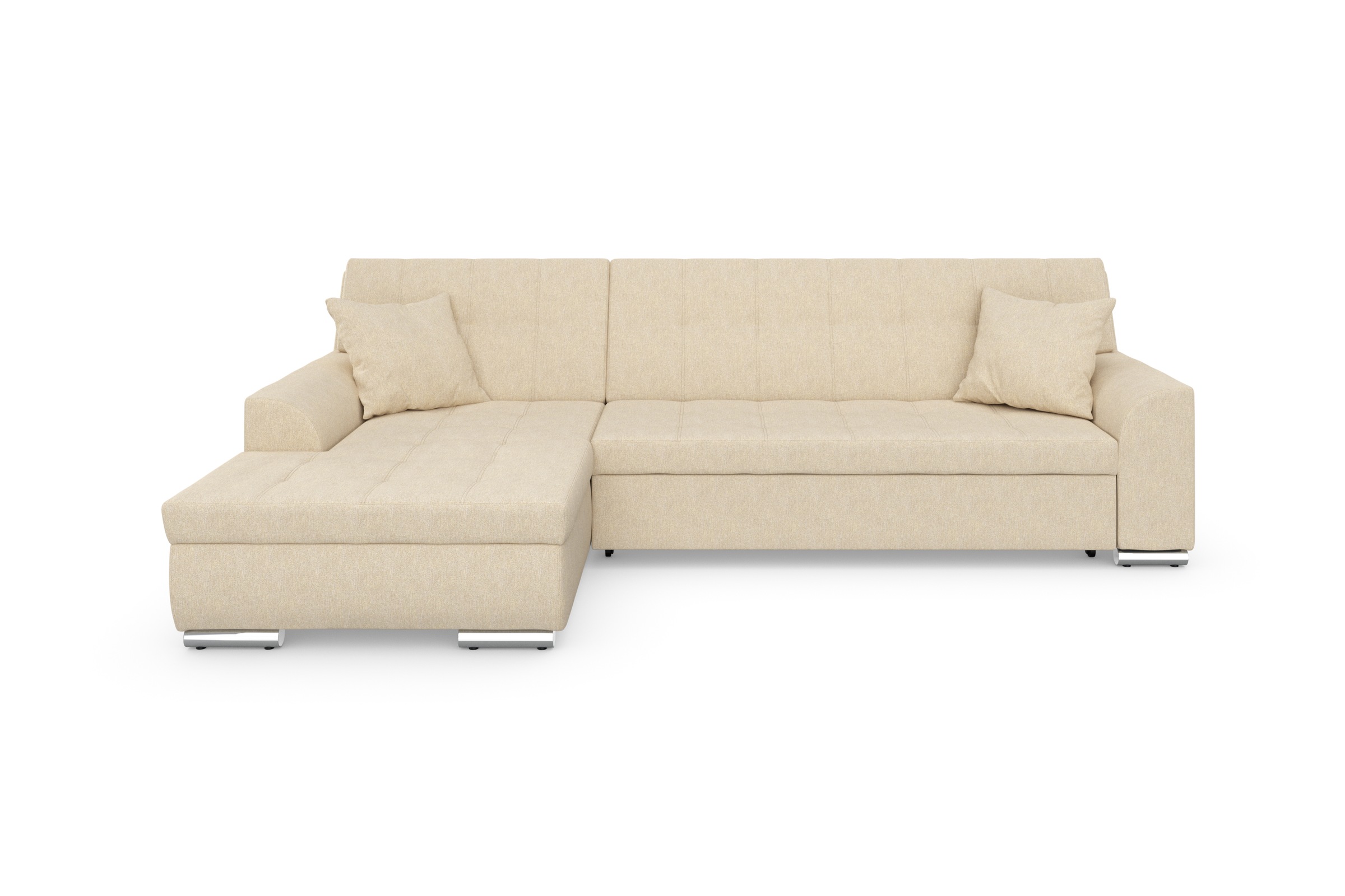 DOMO collection Ecksofa Treviso, wahlweise mit Bettfunktion, incl. Zierkissen