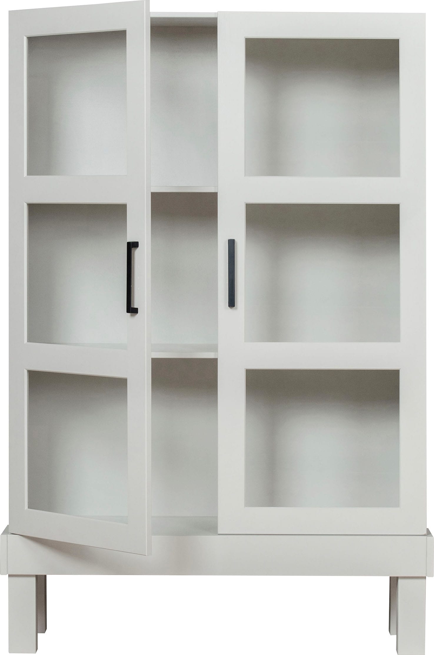 WOOOD Vitrine »Bonk«, ausgestattet mit drei Regalen, H 160 cm x B 107 cm