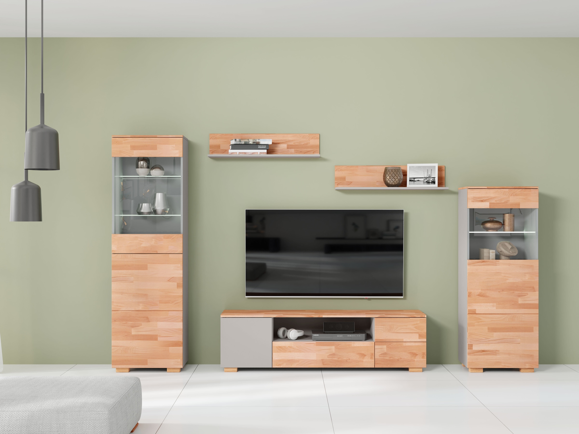 Home affaire Wohnwand, (5 St.), schöne moderne Optik