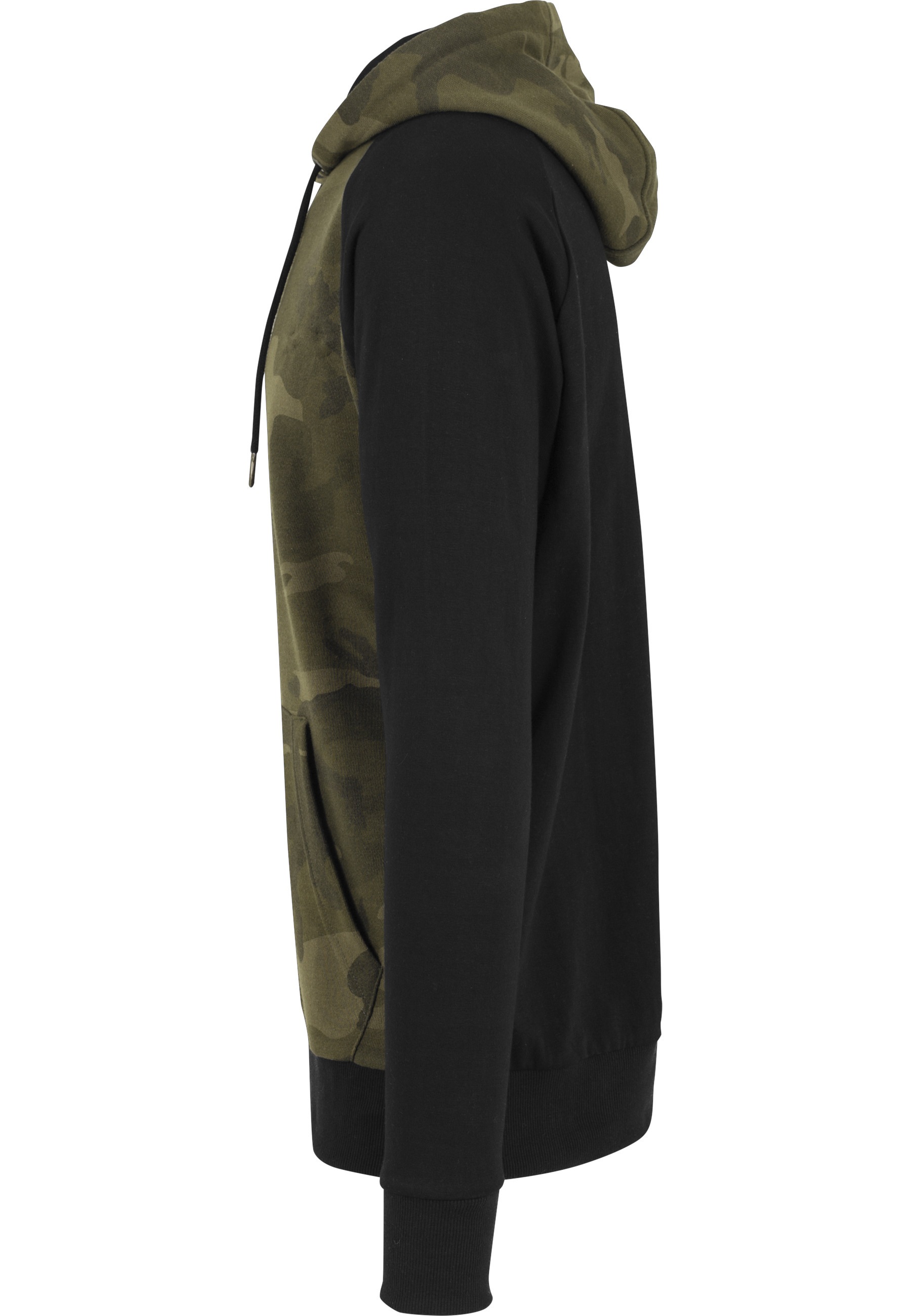 URBAN CLASSICS Rundhalspullover »Urban Classics Herren Camo Contrast Raglan Hoody« 1 Stk.