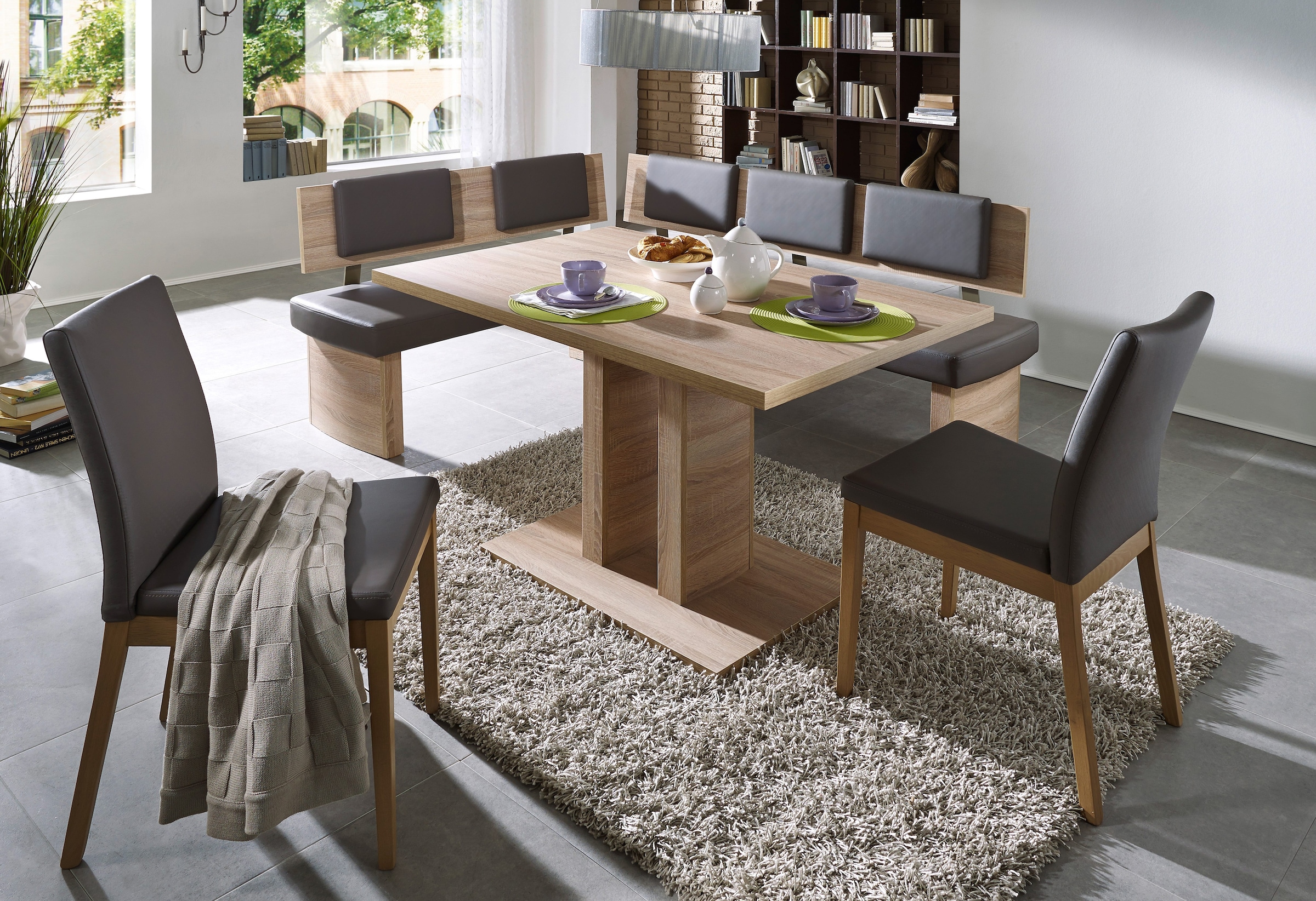 6. Bild von SCHÖSSWENDER Säulen-Esstisch »Ulm«, zeitloses Design