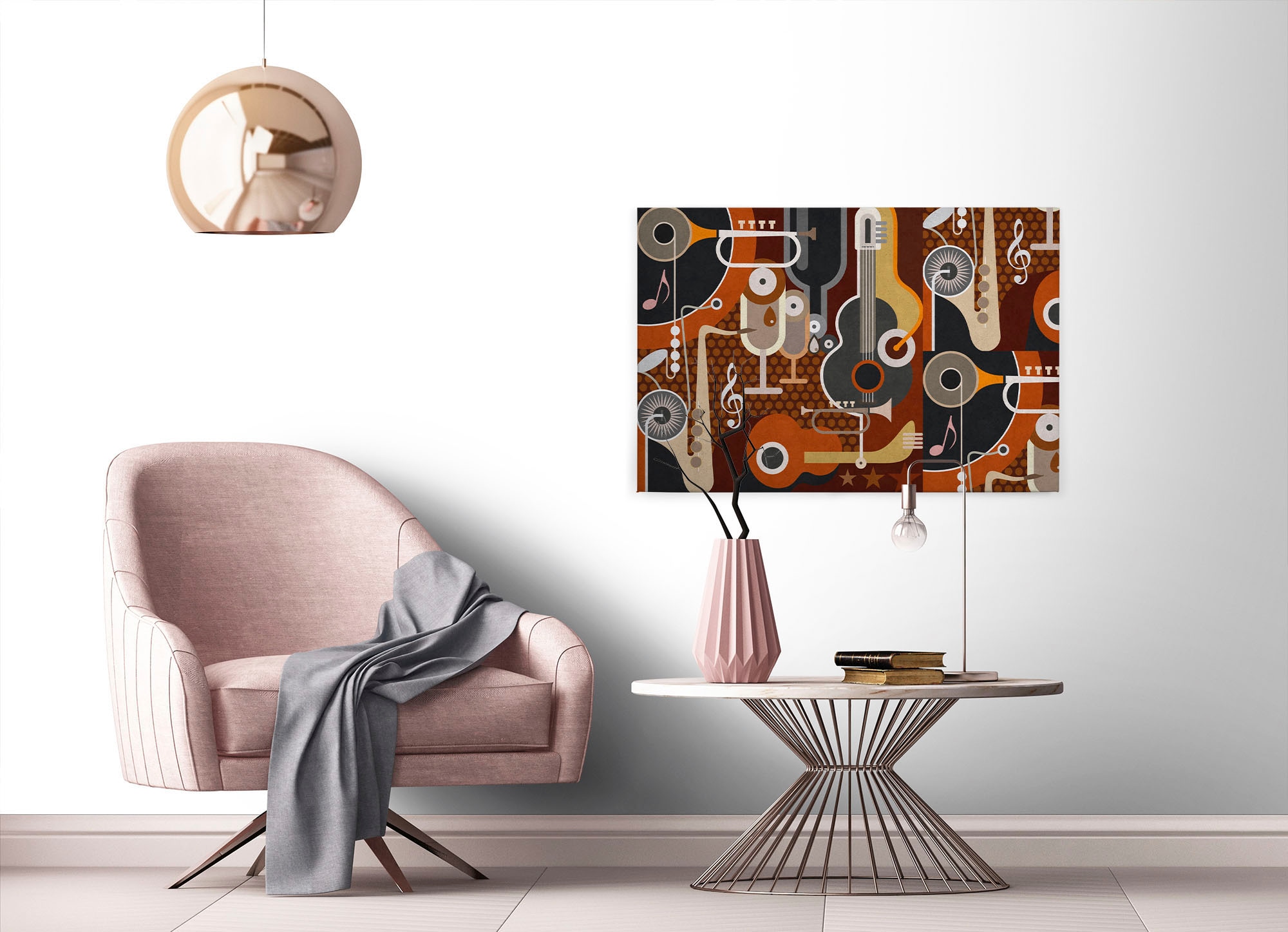 A.S. Création Leinwandbild »wall of sound«, Kunst-Abstrakt-Kinder, (1 St.), Keilrahmen Bild Musik Abstrakt Bunt Leinwand-Bild Wohnzimmer modern