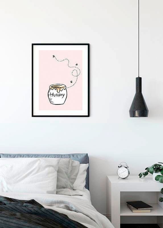 Komar Bild »Winnie the Pooh Hunny Pot«, Disney, (1 St.), Wandbild zur Dekoration im Kinderzimmer - ohne Rahmen