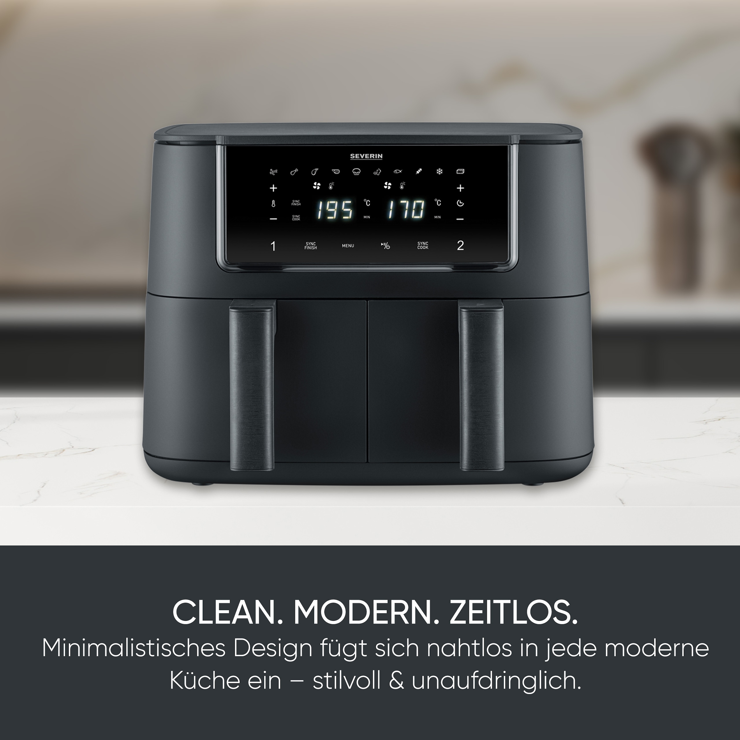 Severin Heißluftfritteuse »FR 2463     2 x 4 l "Dual"« 2600 W