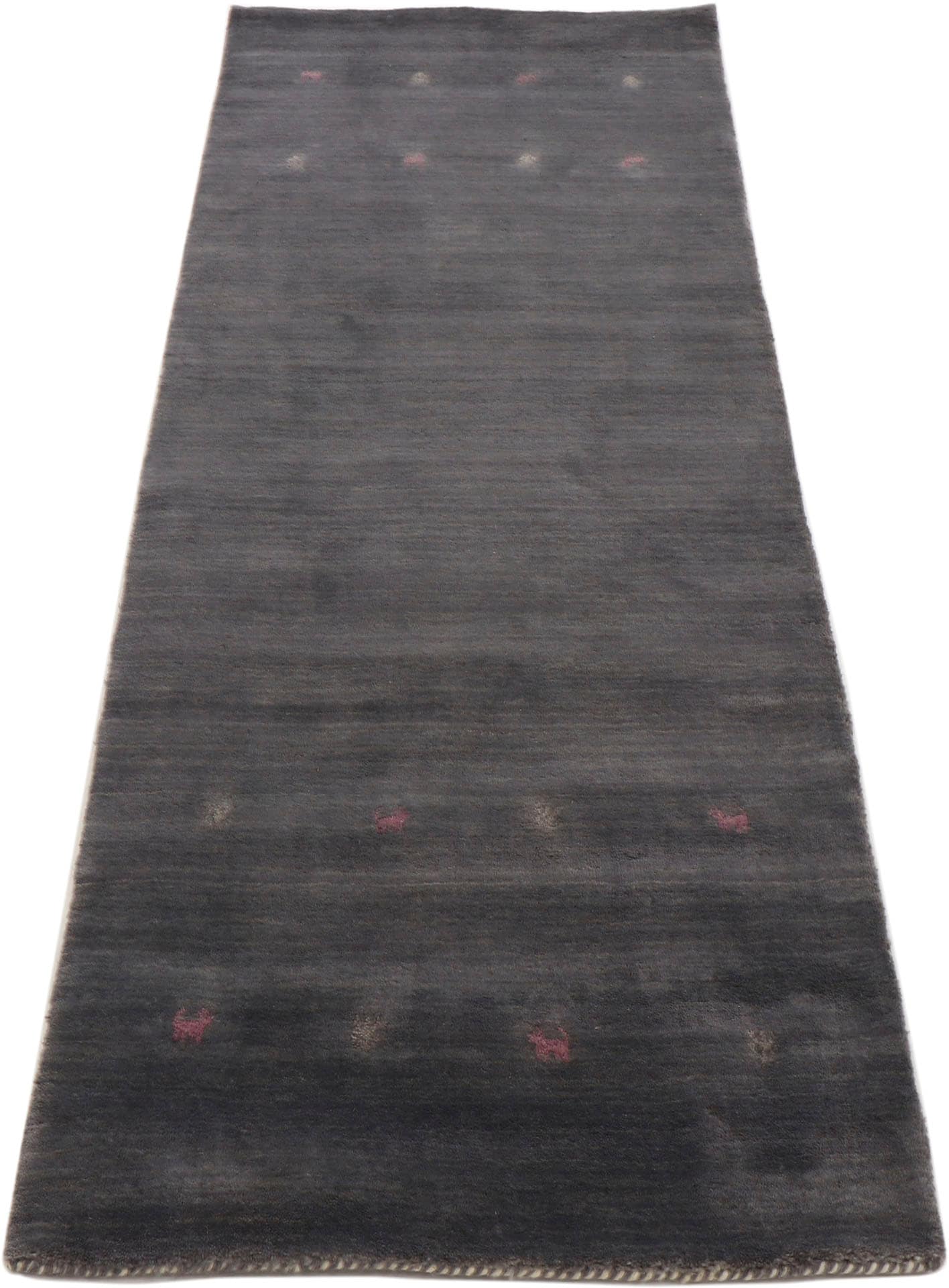 2. Bild von carpetfine Wollteppich »Gabbeh Uni«, rechteckig, reine Wolle, handgewebt, Gabbeh Loom Tiermotiv, auch als Läufer